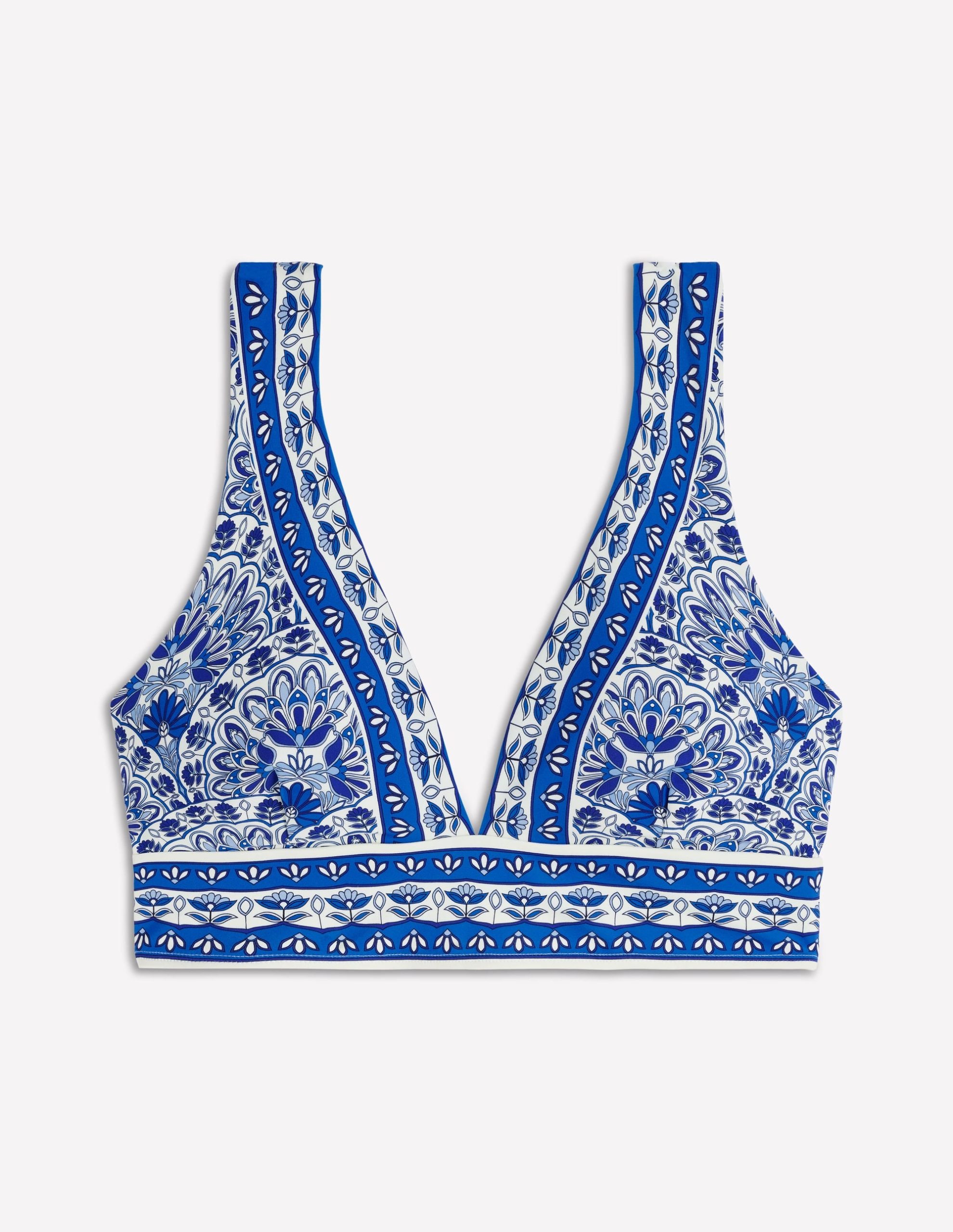 Porto V-neck Bikini Top-Blue. Elaborate Terrace - Image 6