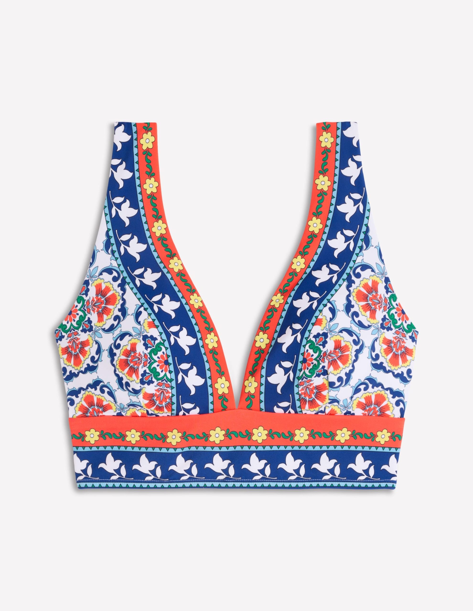 Porto V-neck Bikini Top-Multi. ornamental trellis - Image 5