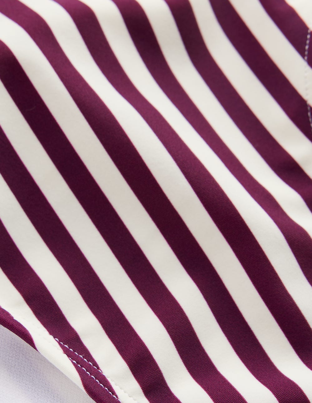 Classic Bikini Bottoms-Chocberry. Ivory Stripe - Image 6