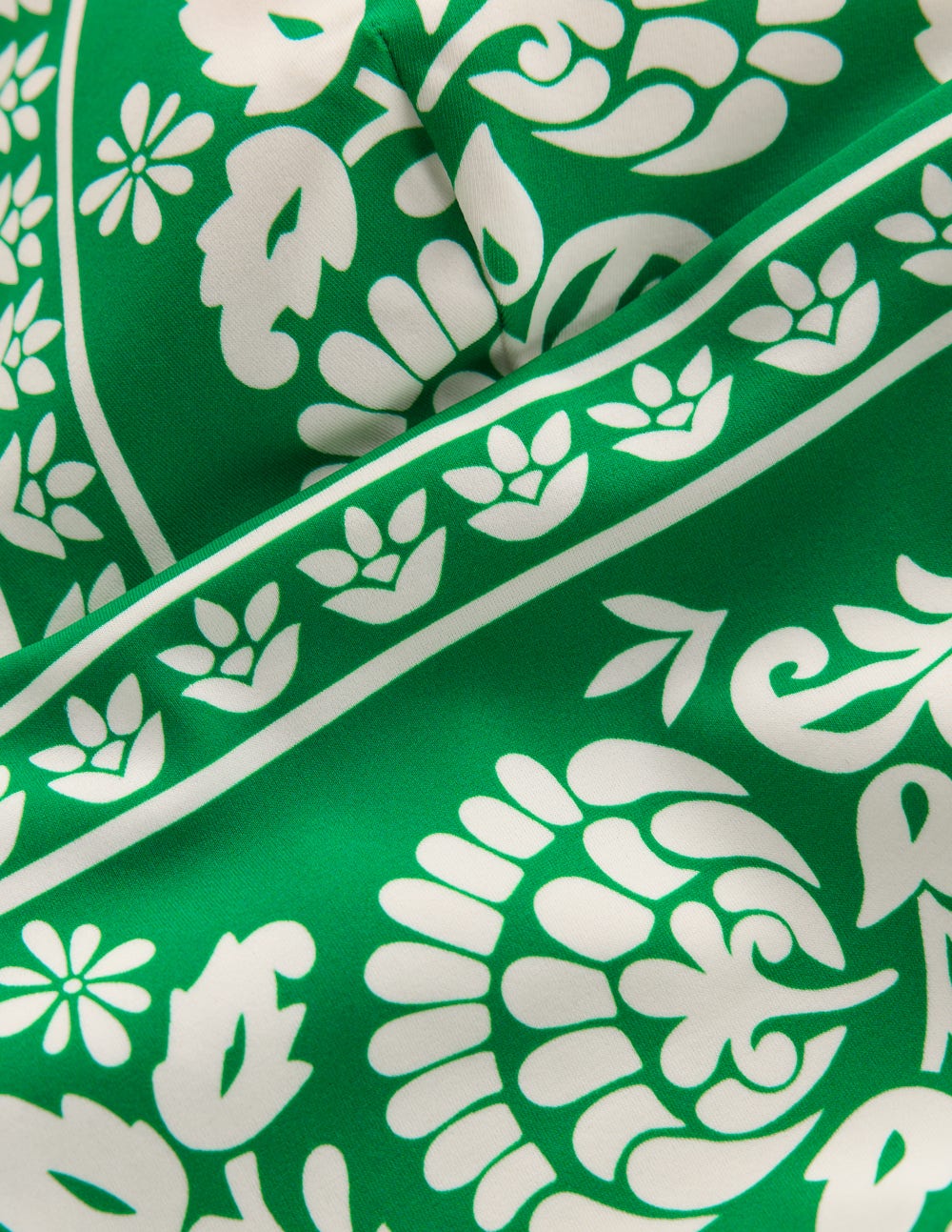 Mykonos Deep V Swimsuit-Green. Ornate Floret - Image 6