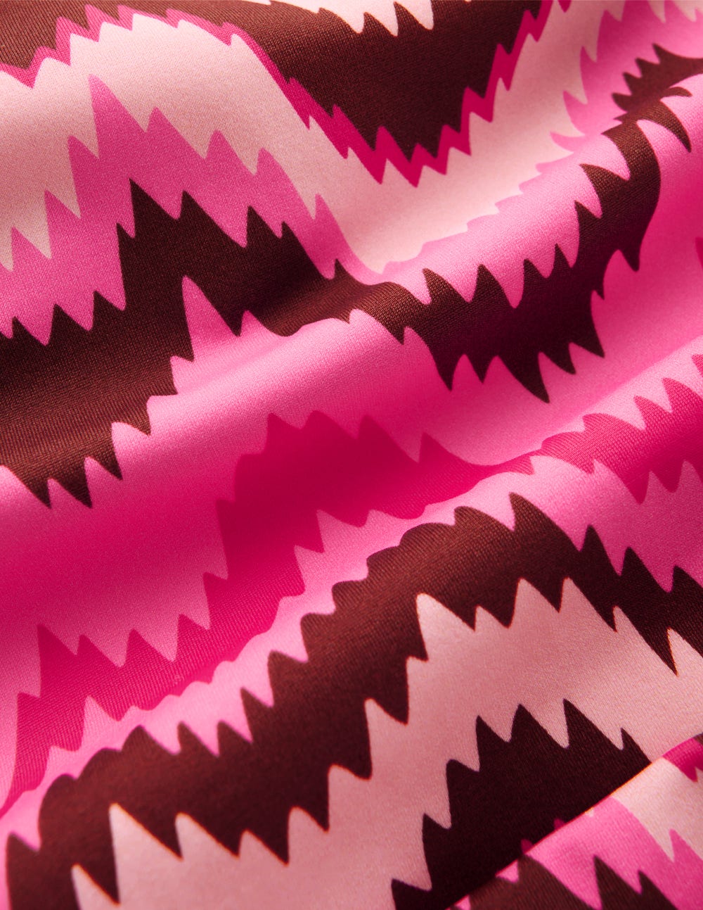 Mykonos Deep V Swimsuit-Pink Punch. Zig Zag Wave - Image 9