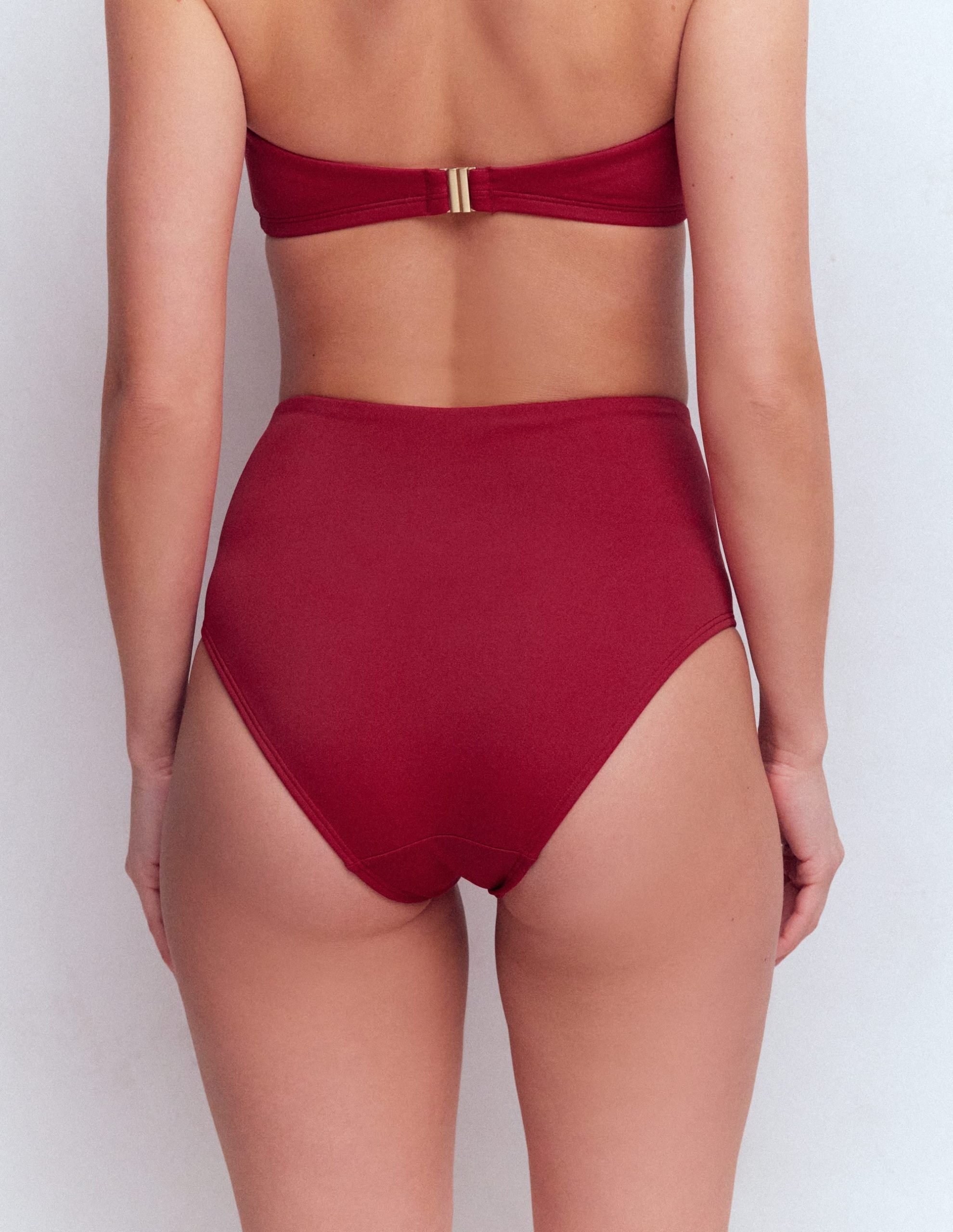 Kythira Ruched Bikini Bottoms-Merida Red - Image 3