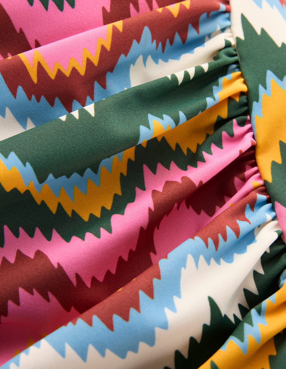 Kythira Ruched Swimsuit-Multi. Zig Zag Wave - Image 7