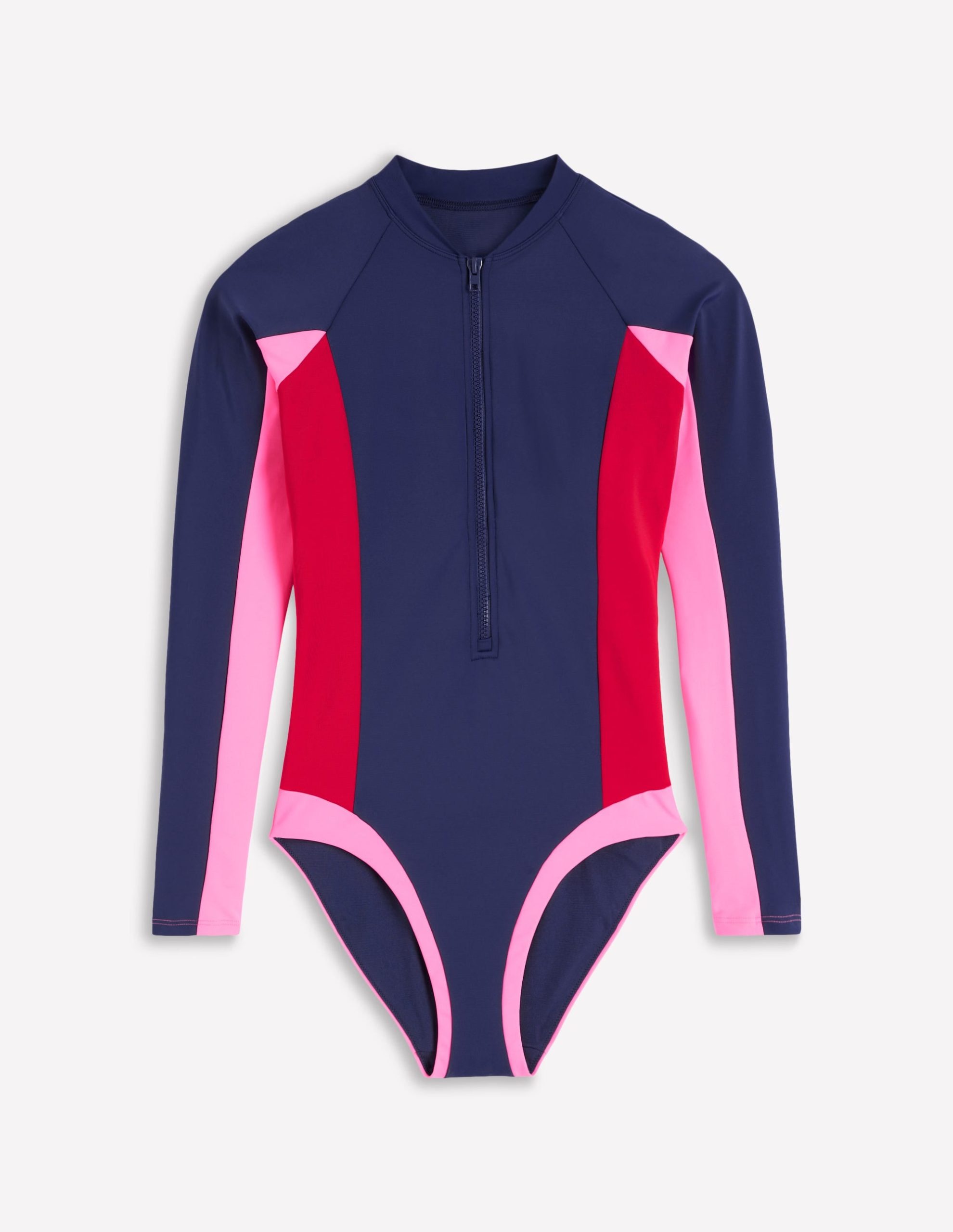 Rash Guard Swimsuit-Navy. Colourblock - Image 6
