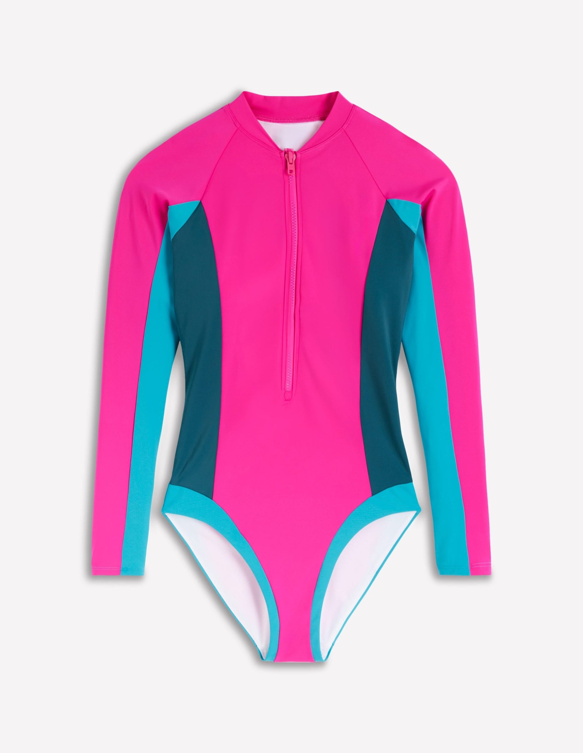 Rash Guard Swimsuit-Pink. Colourblock - Image 5