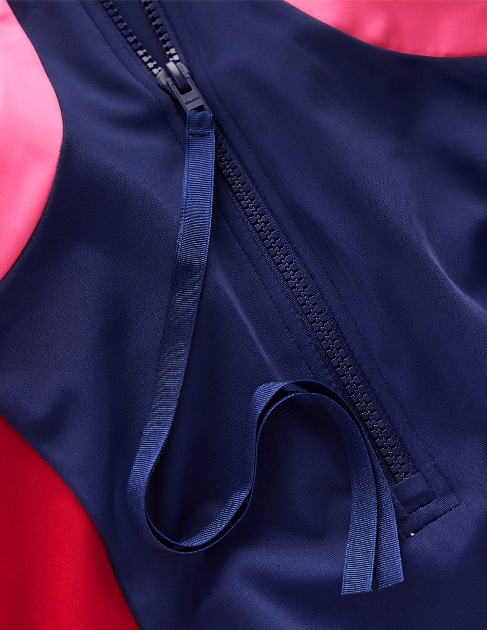 Sporty High Neck Swimsuit-Navy. Colourblock - Image 7