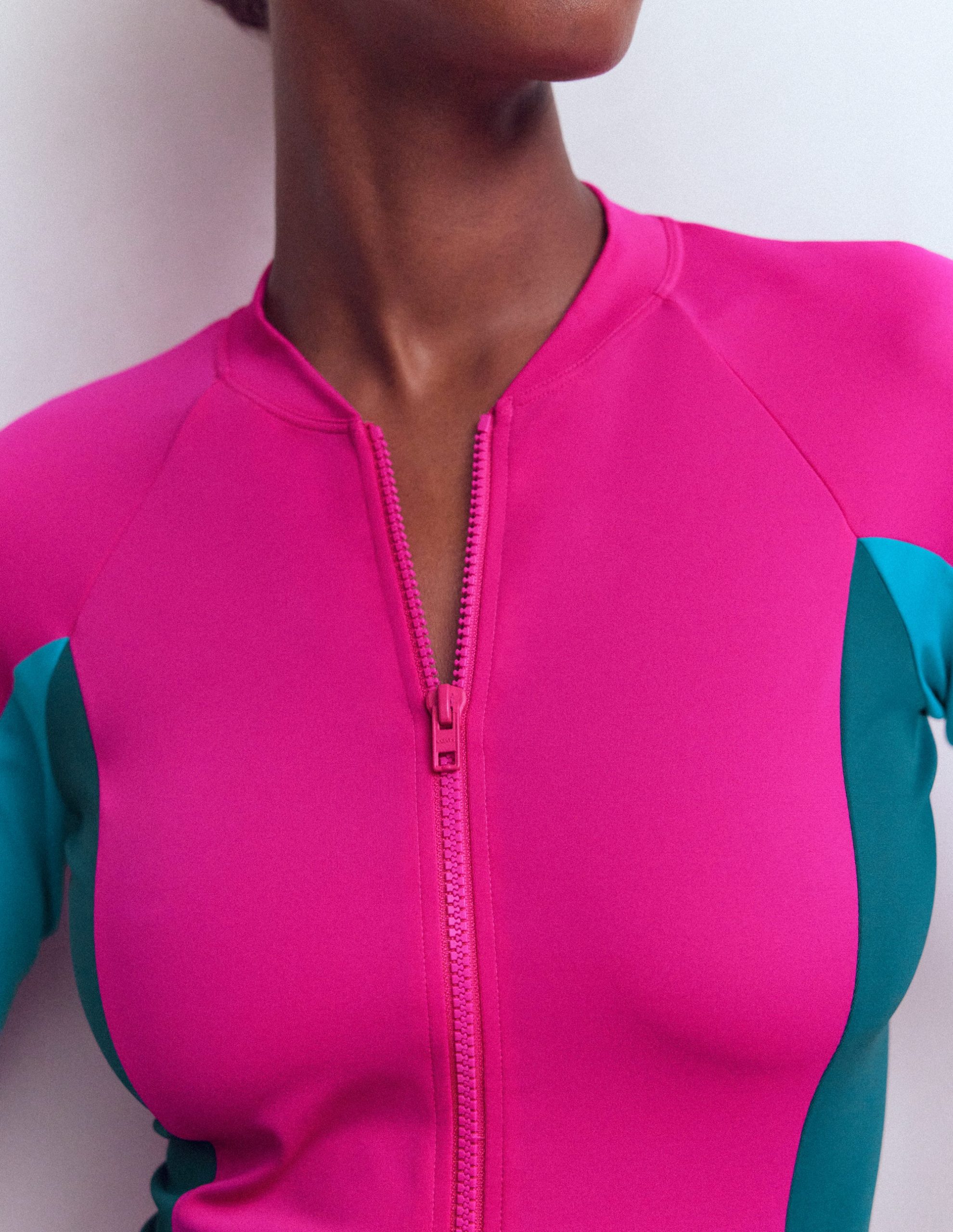 Sun Safe Raglan Guard Top-Pink Colourblock - Image 2
