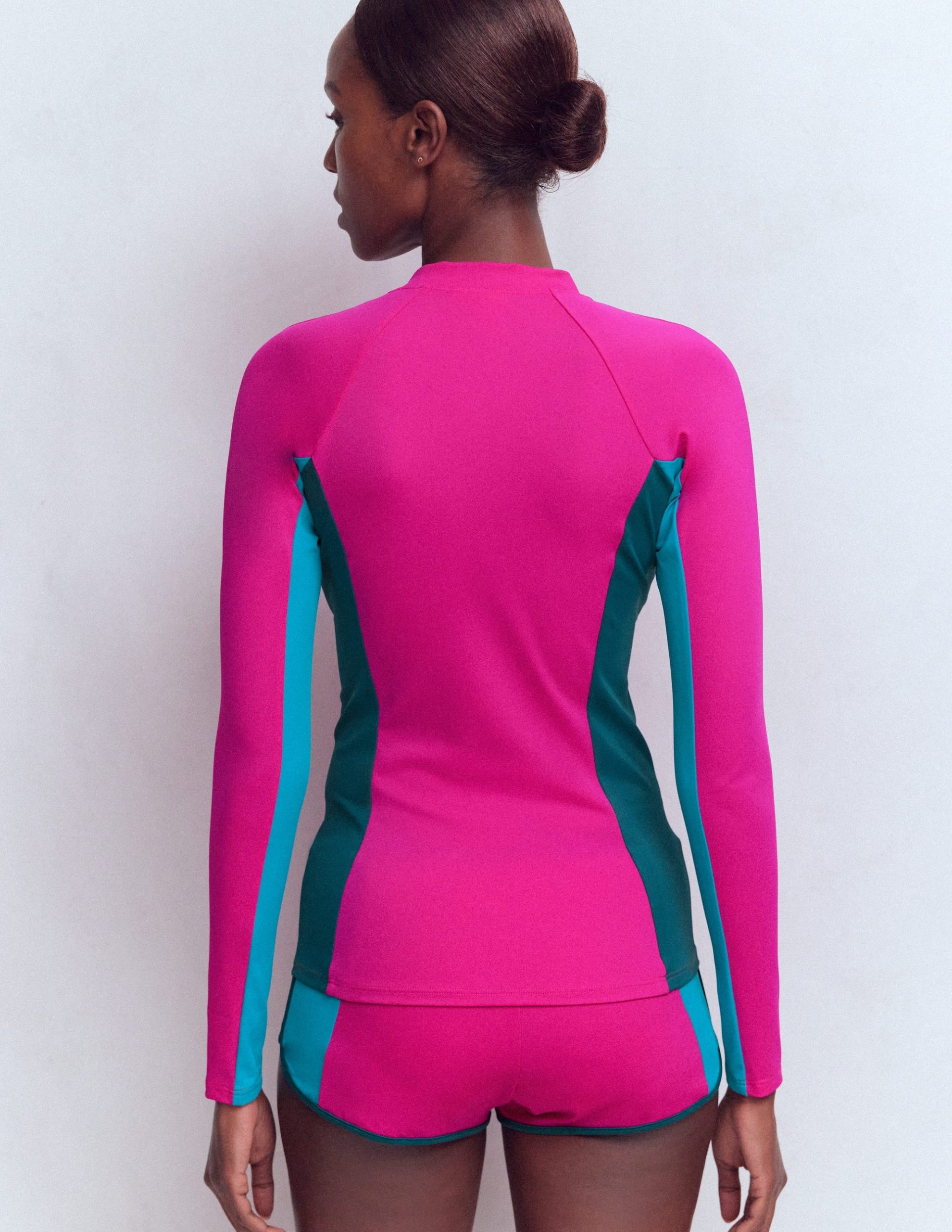 Sun Safe Raglan Guard Top-Pink Colourblock - Image 3