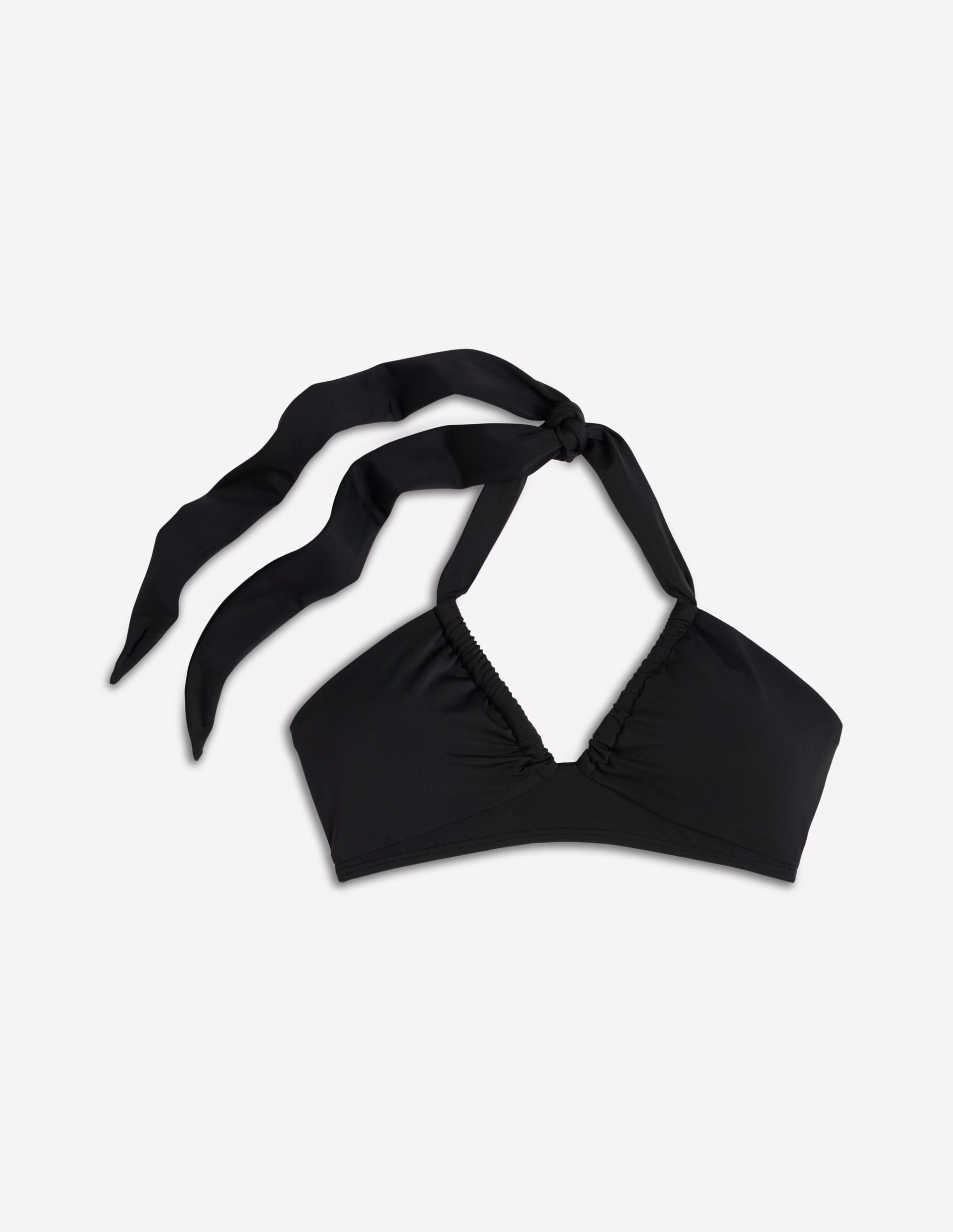 Minori Halter Tie Bikini Top-Black - Image 6
