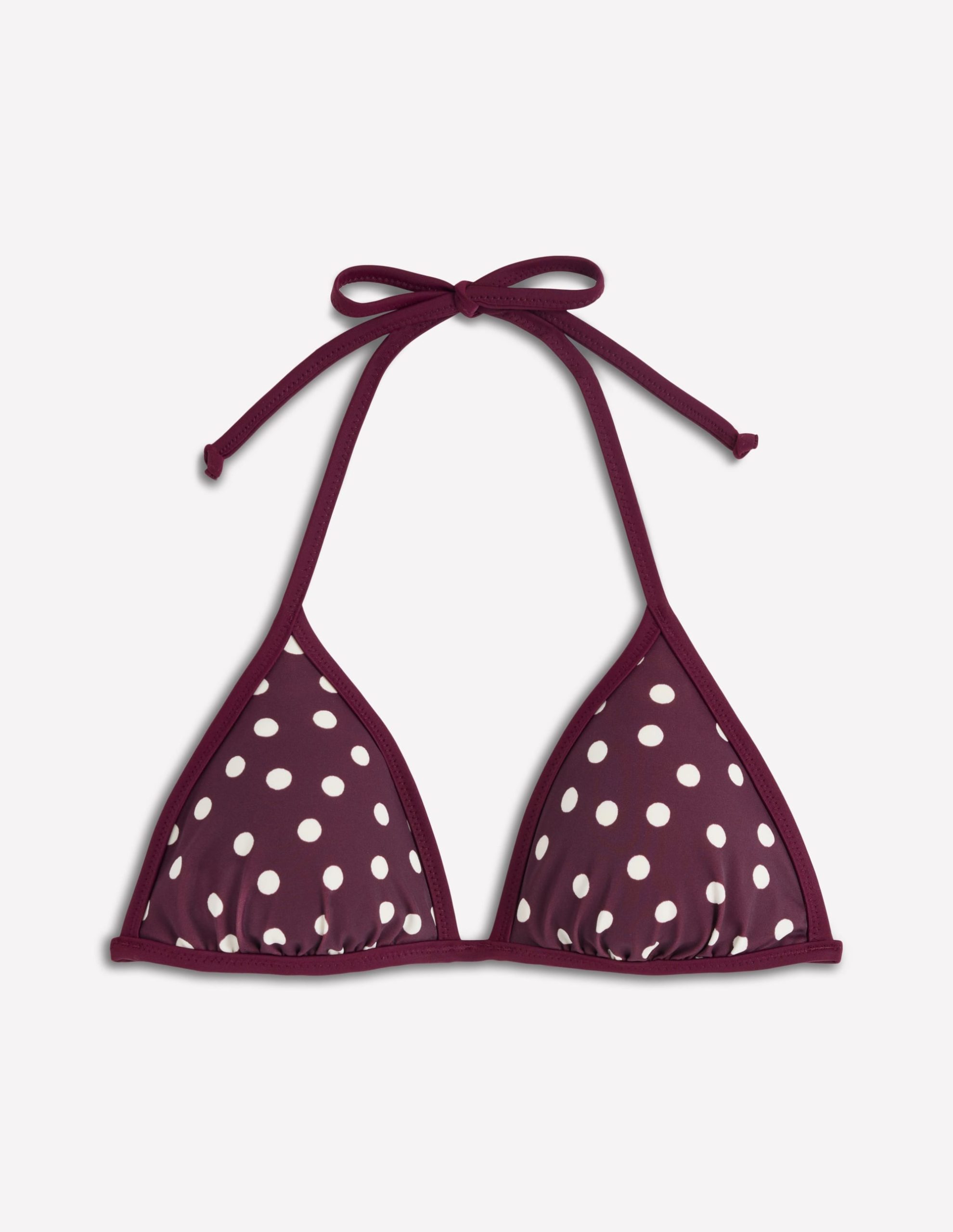 Symi Reversible Bikini Top-Chocberry. Stripe & Dot - Image 5
