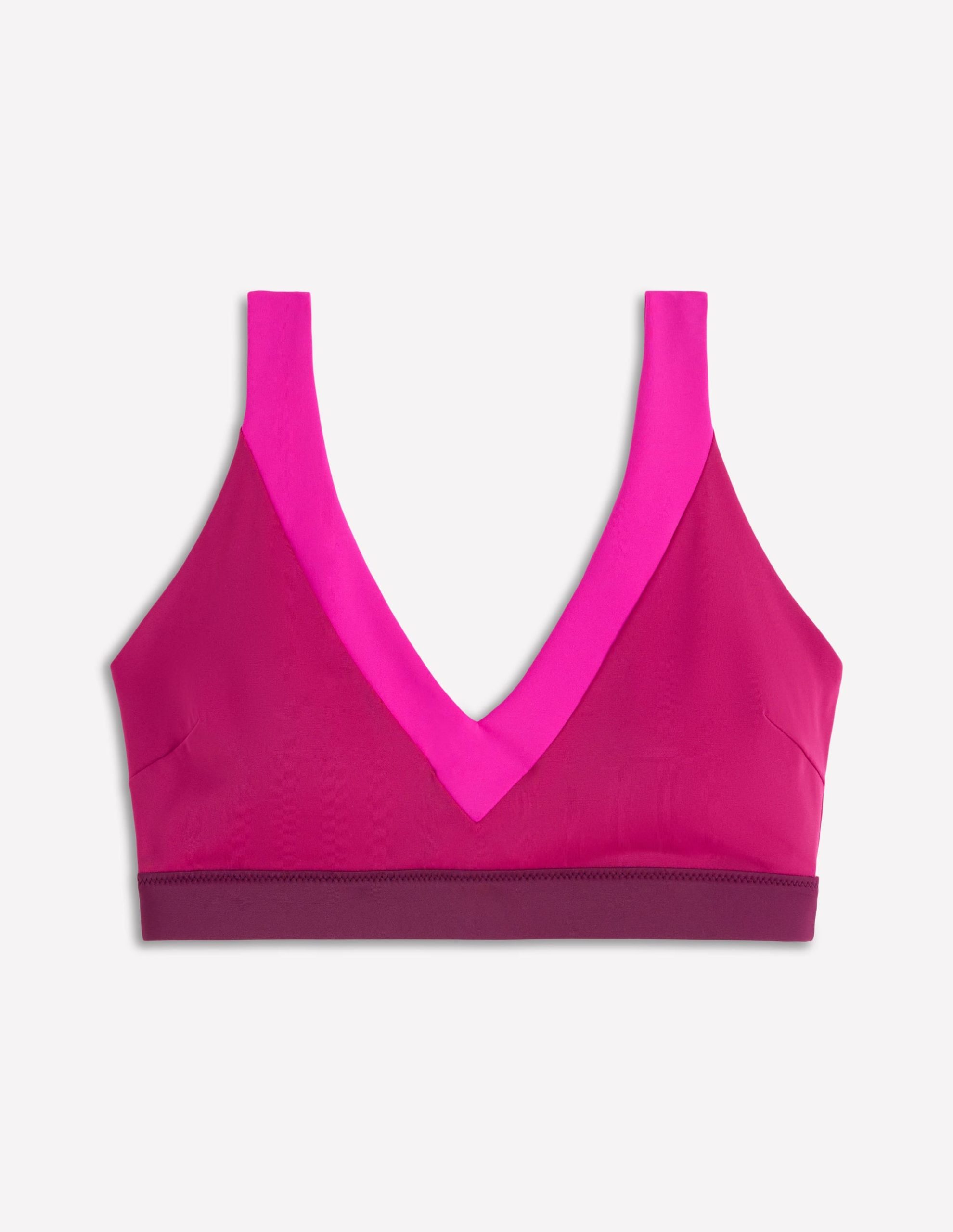 Campania Cross-back Bikini Top-Fuchsia. Chocberry - Image 6