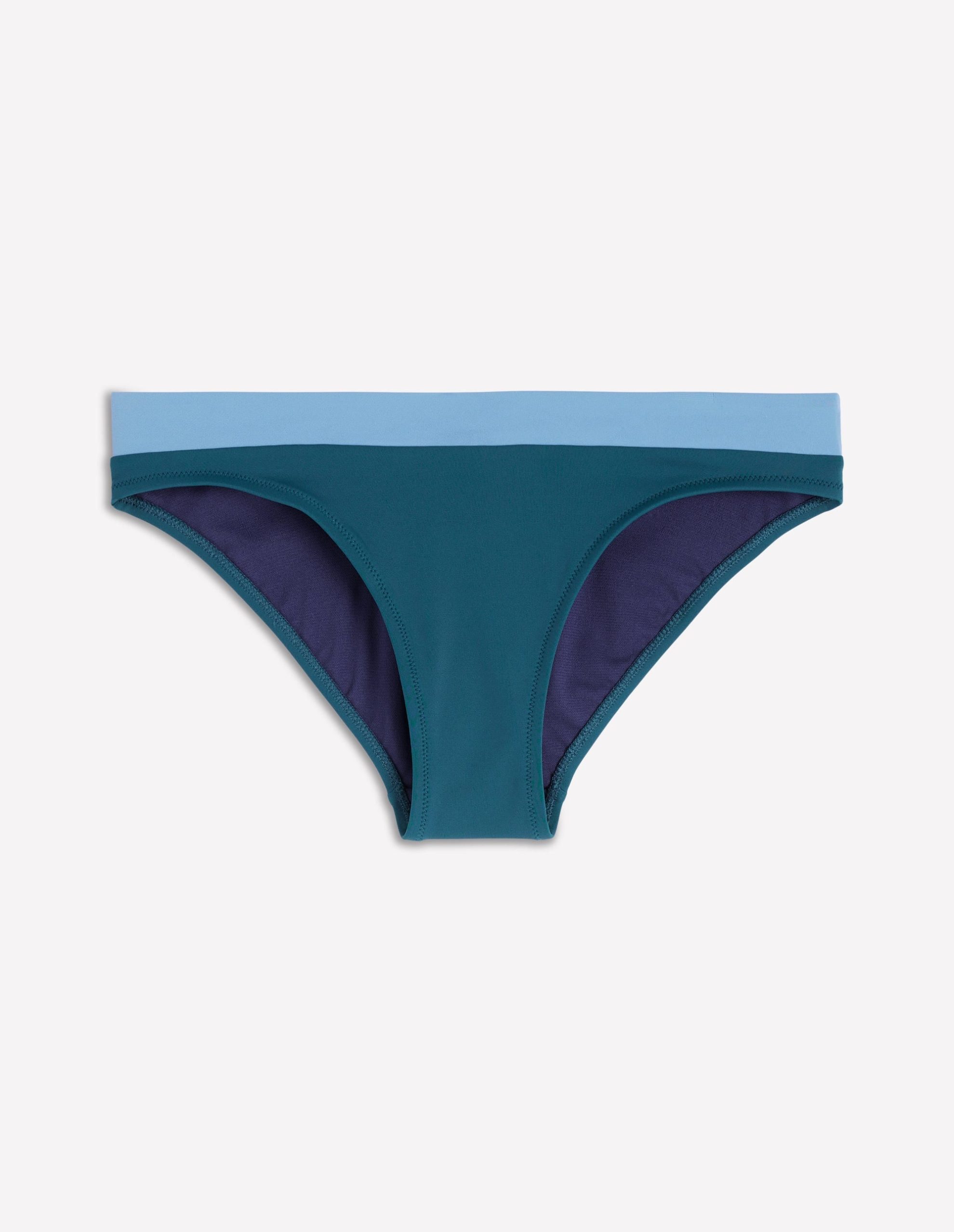 Campania Bikini Bottoms-Navy. Green. Blue Colourblock - Image 5