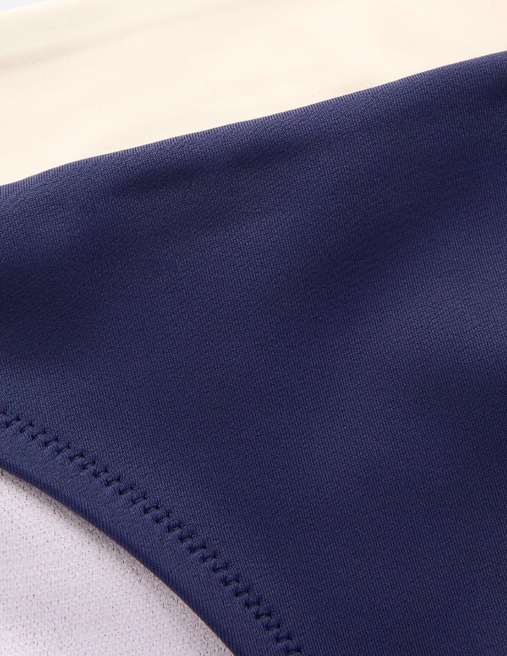 Campania Bikini Bottoms-Navy. Ivory Colourblock - Image 6
