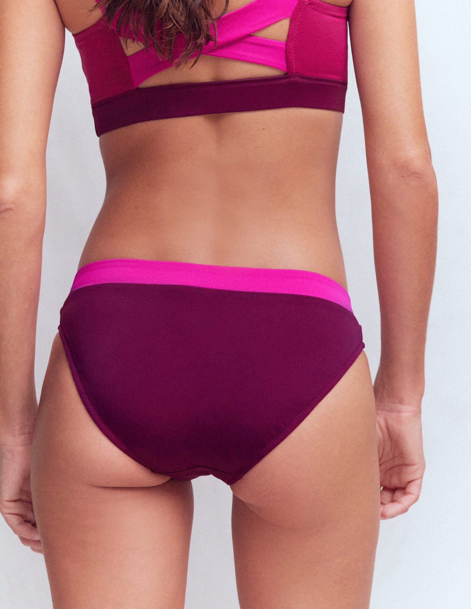 Campania Bikini Bottoms-Fuchsia. Chocberry - Image 3