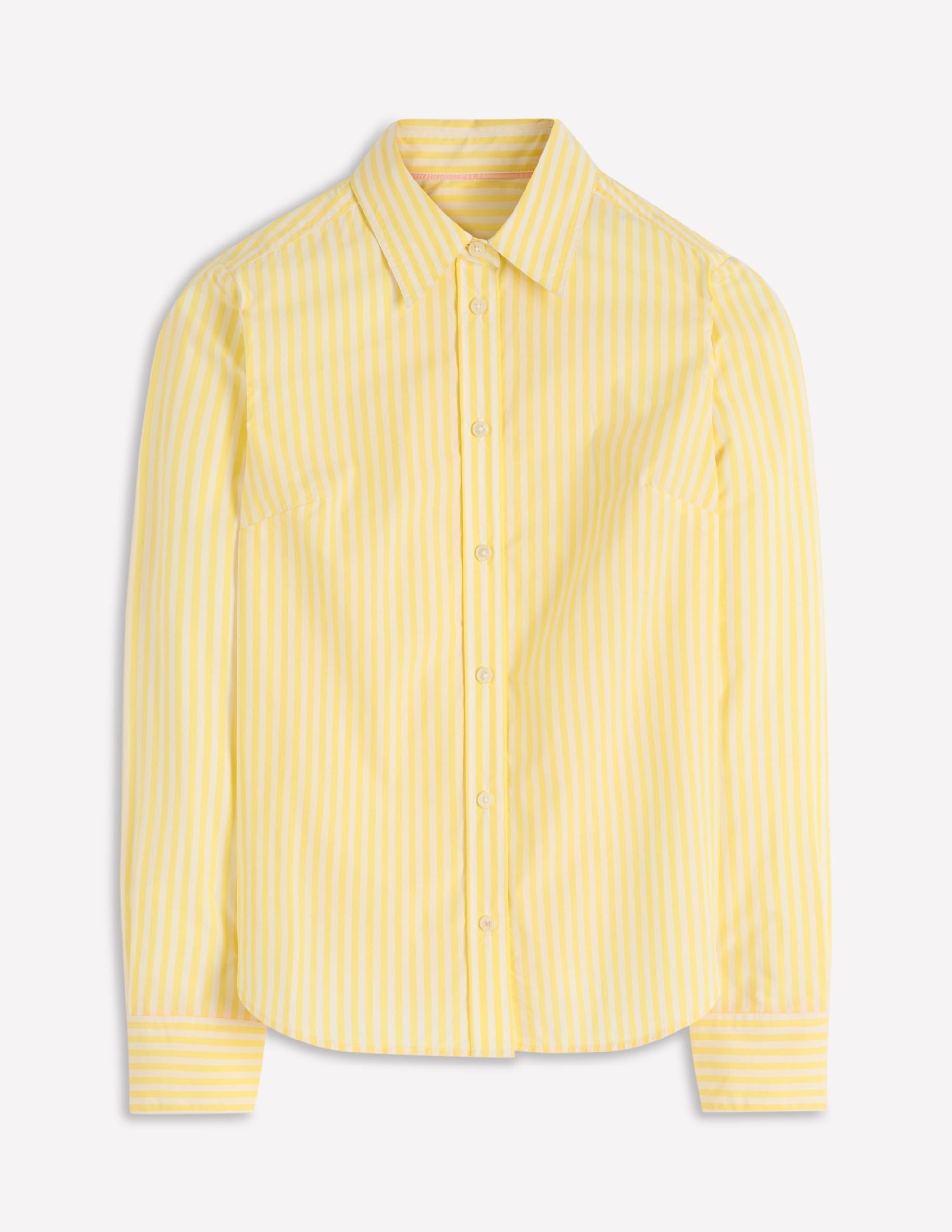 Sienna Cotton Shirt-Yellow Fine Stripe - Image 7