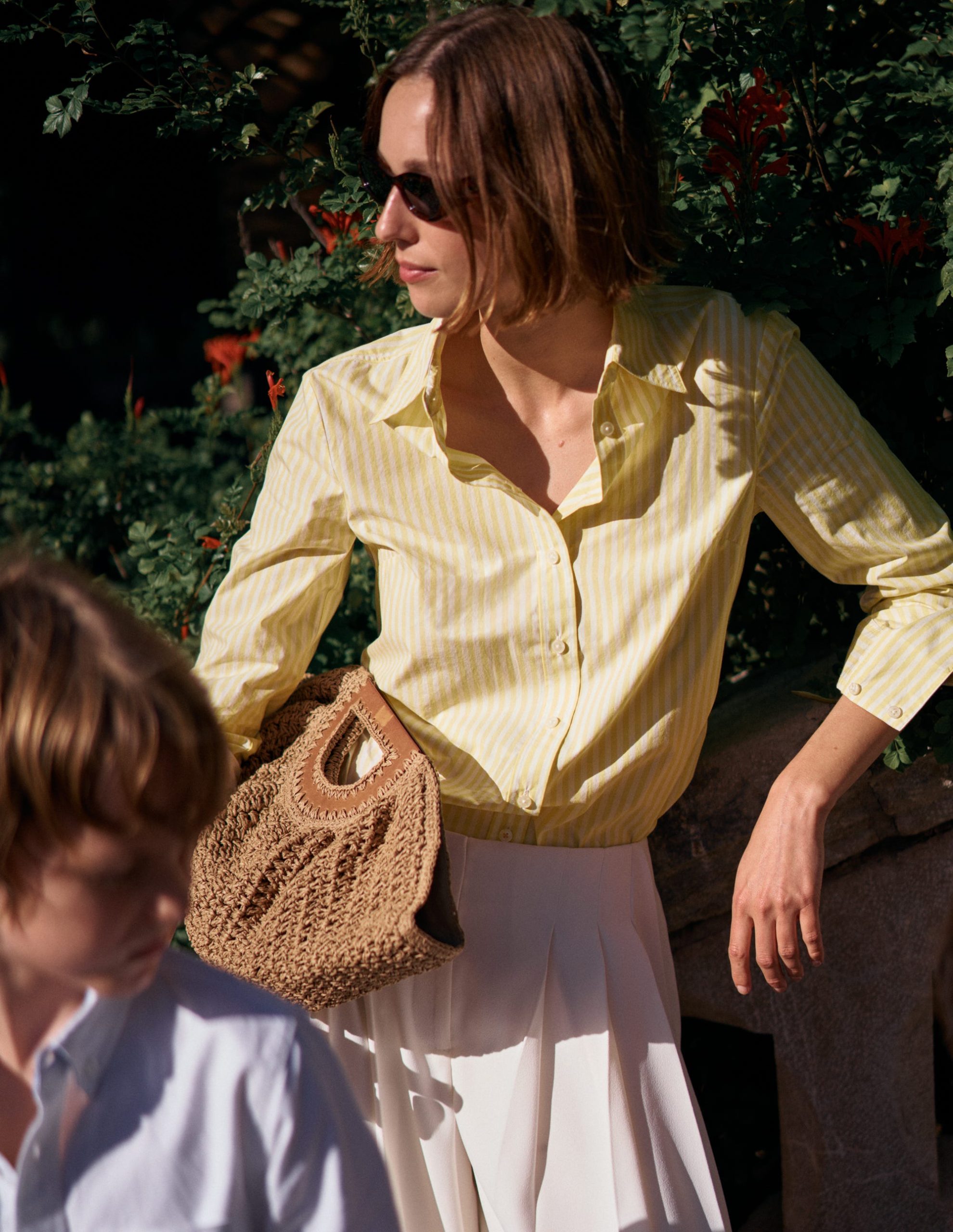 Sienna Cotton Shirt-Yellow Fine Stripe - Image 6