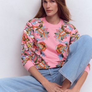 Rosa Printed Sweatshirt-Multi. Botanical Flourish