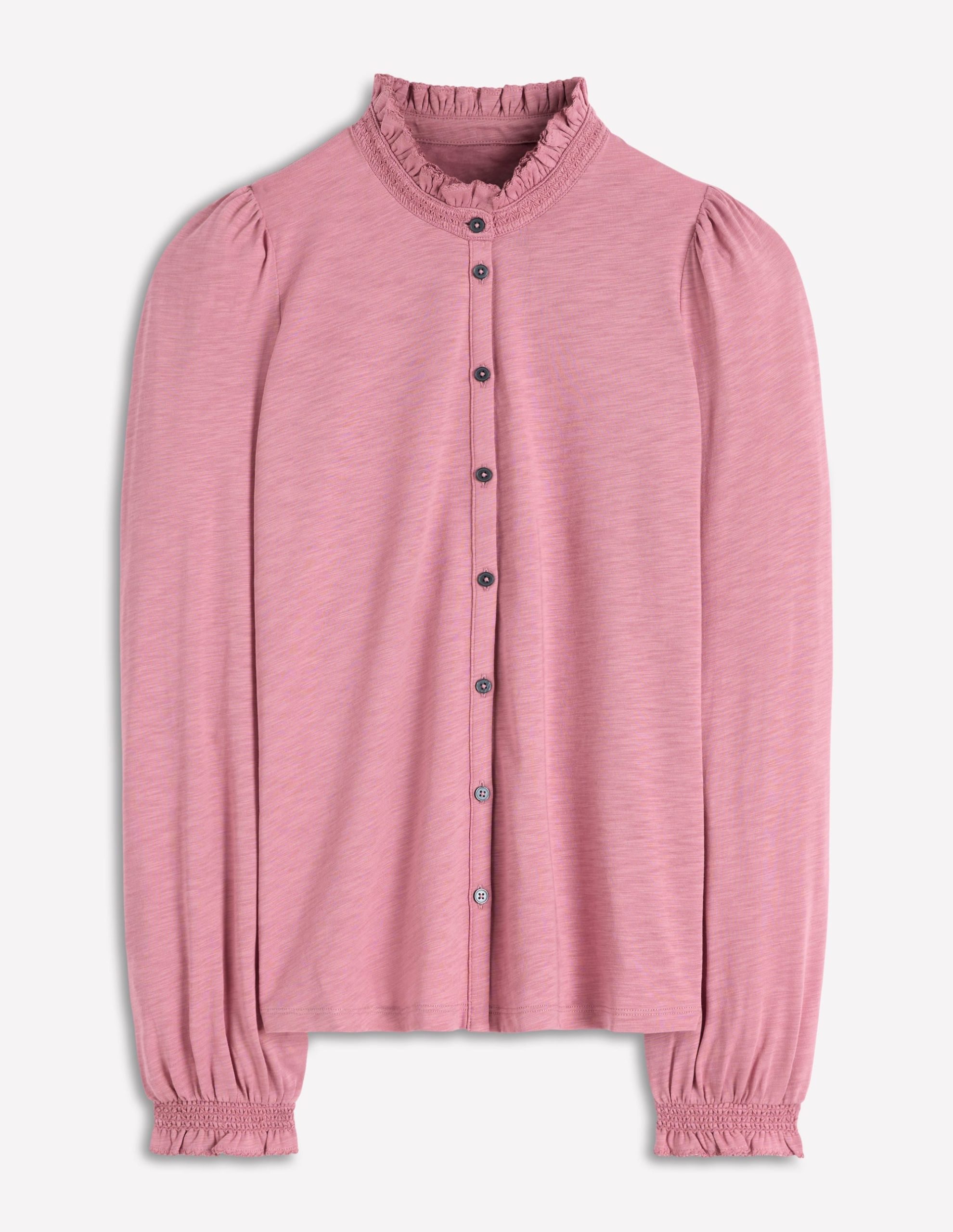 Effie Smocked Detail Shirt-Lilas - Image 5