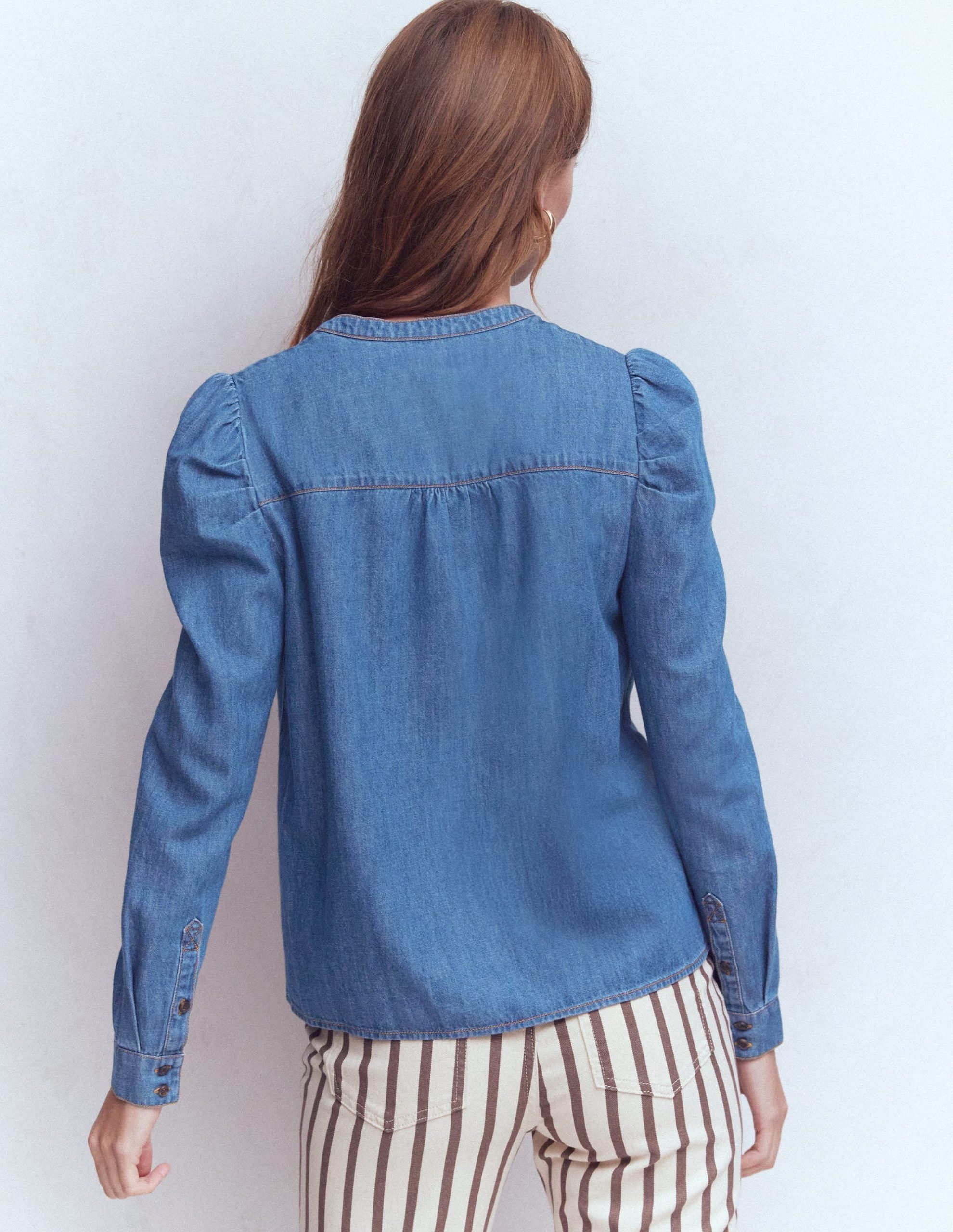 Mutton Denim Shirt-Mid Blue - Image 3