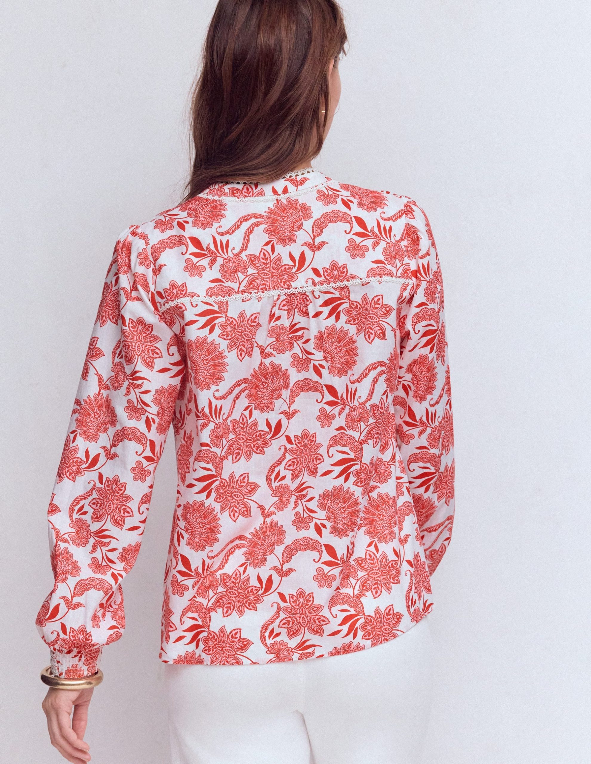 Rhea Trim Insert Cotton Top-Pink. Elegant Blossom - Image 3