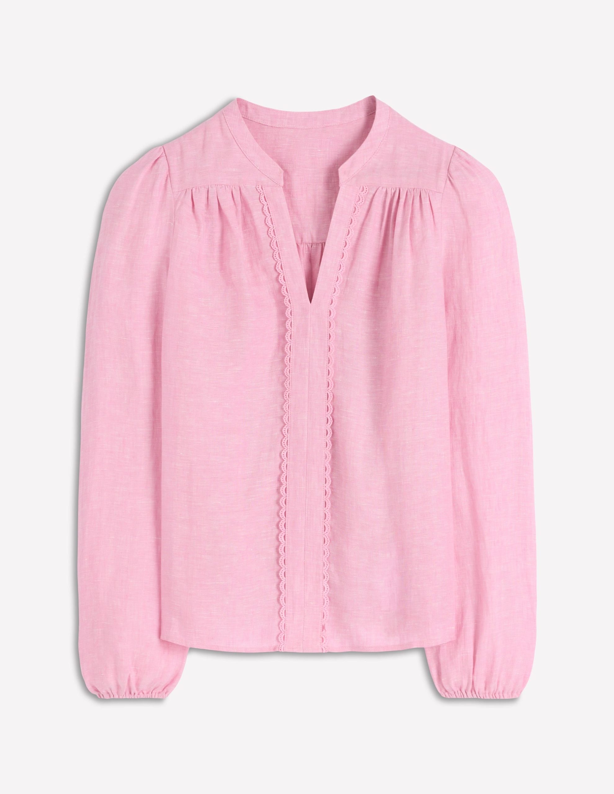 Linen Trim Insert Top-Meadowsweet Pink Chambray - Image 6