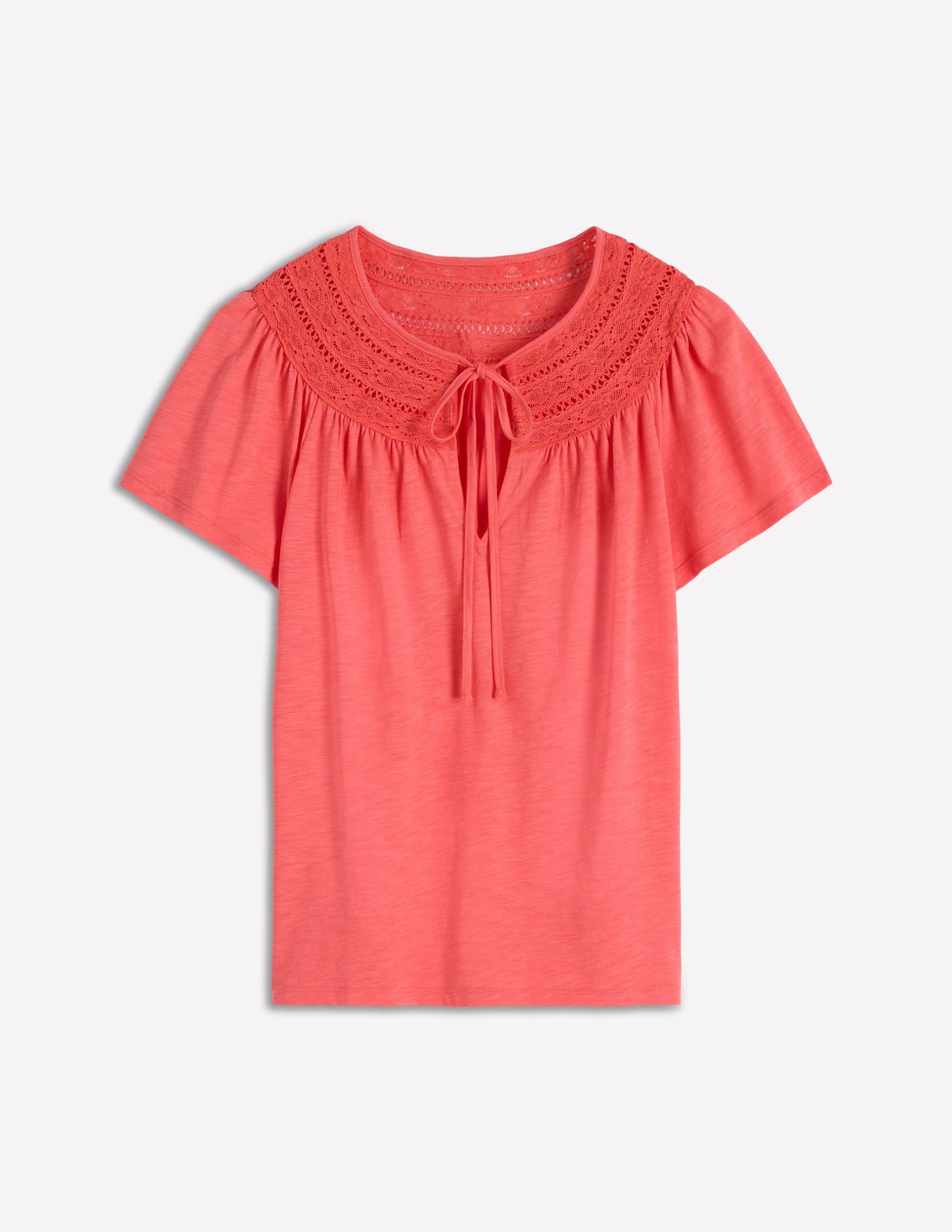Edi Trim Detail T-shirt-Porcelain Rose - Image 5