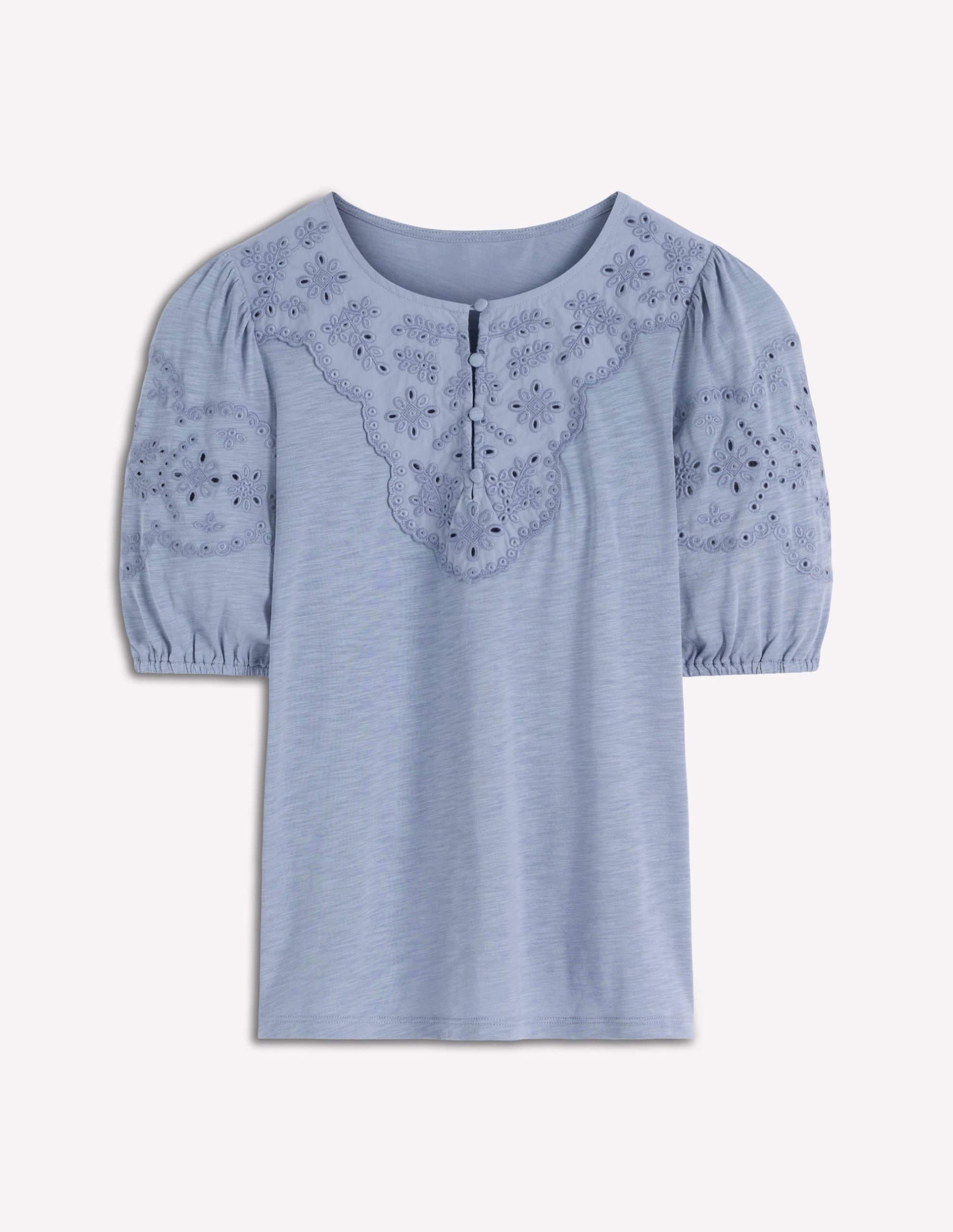 Ada Broderie Mix Top-French Blue - Image 5