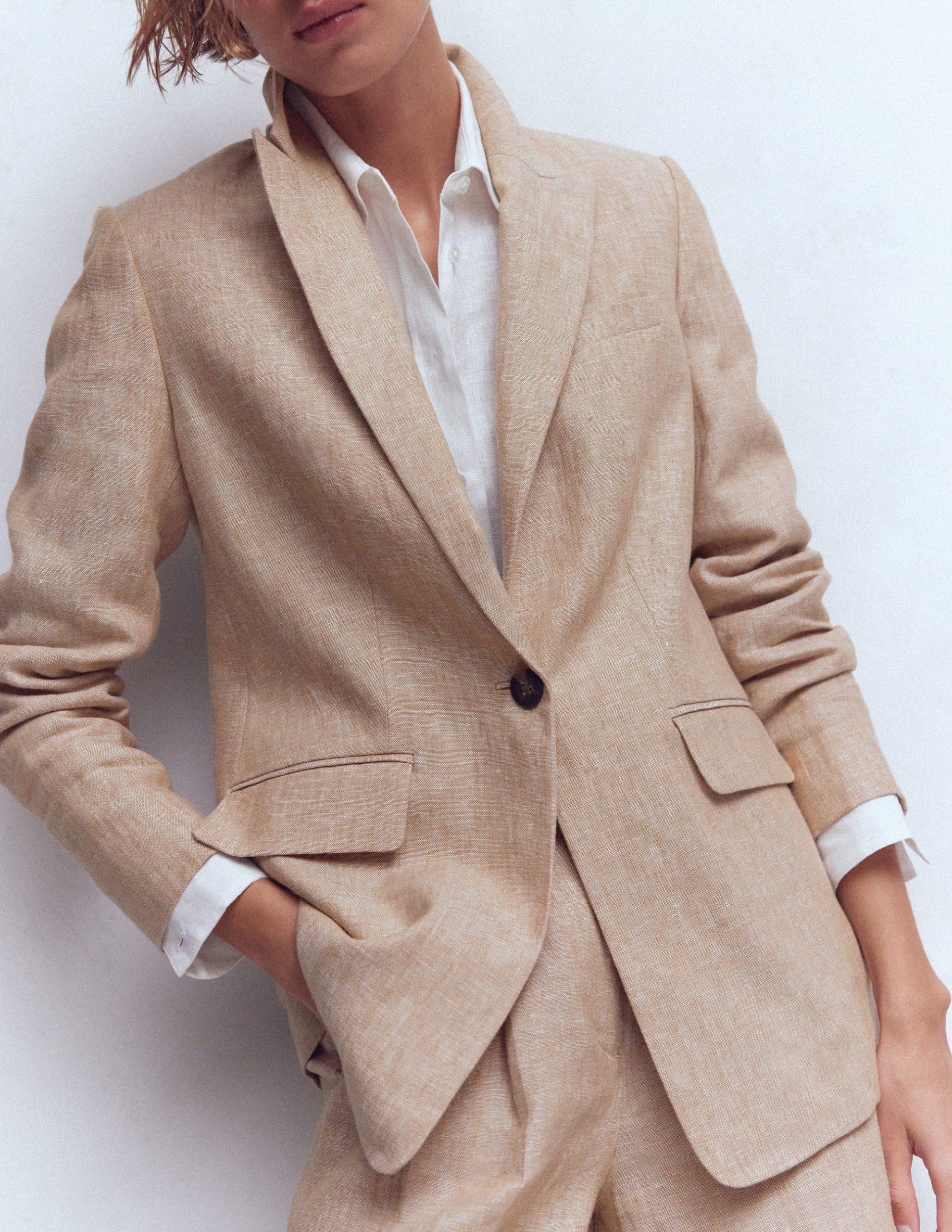Woodbridge Linen Blazer-Amphora. Chambray - Image 2