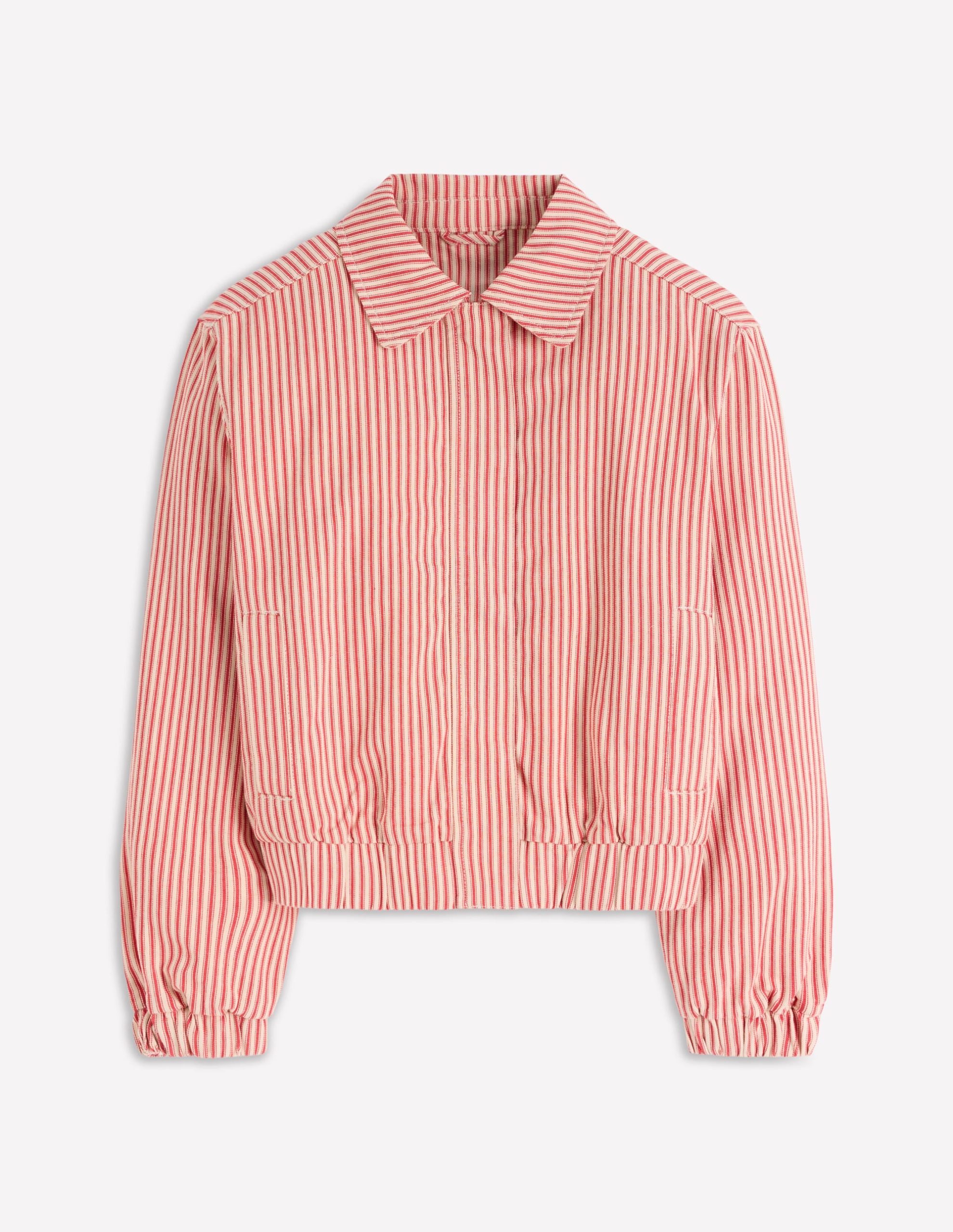 Harrington Jacket-Red Tram Stripe - Image 7