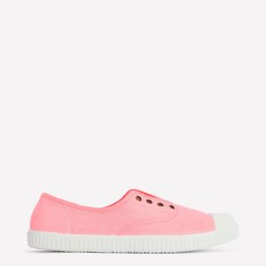 Laceless Canvas Plimsoll-Spring Blossom Pink