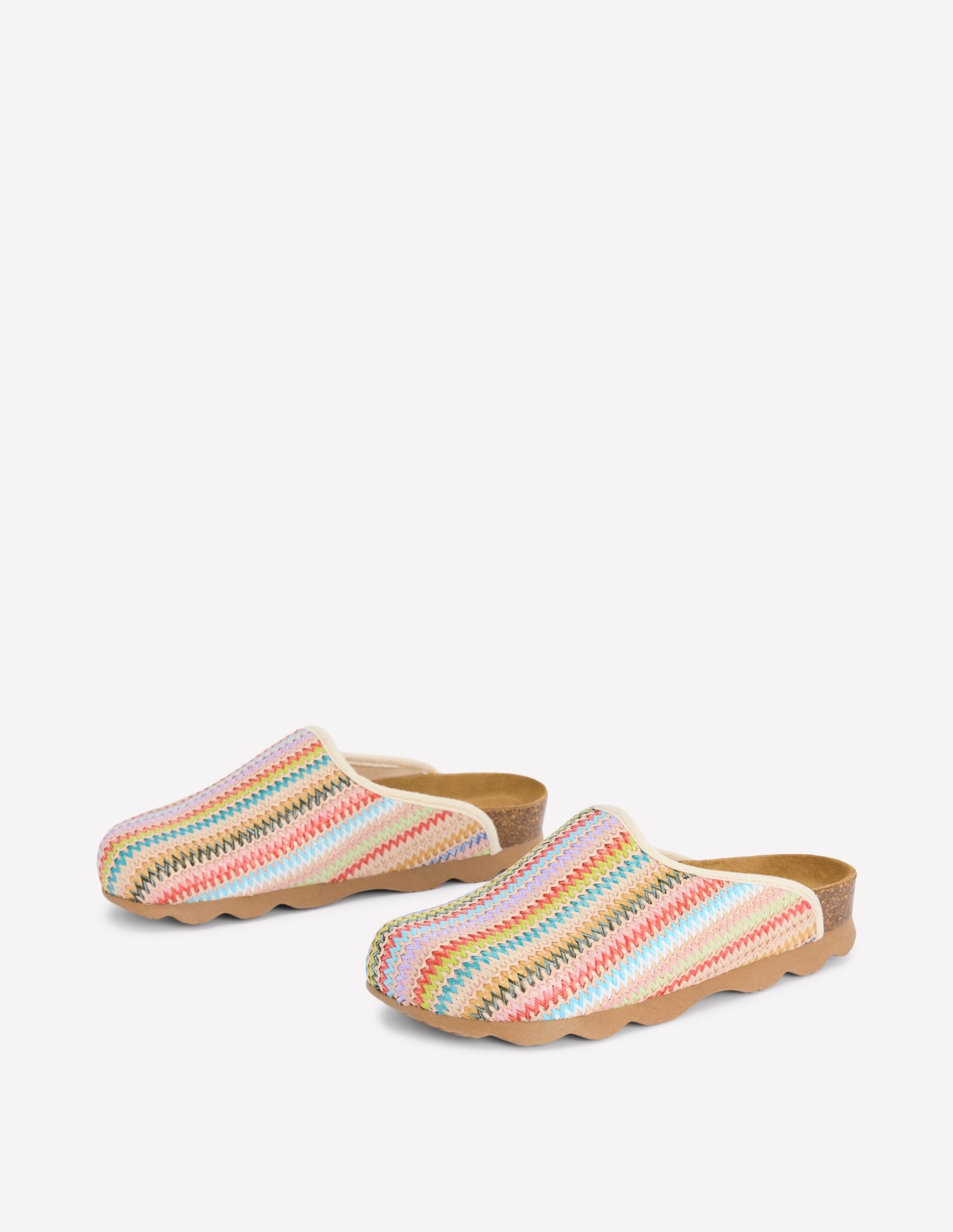 Lyla Colour Block Clogs-Multi Weave - Image 3
