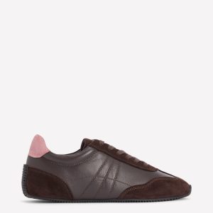 Delphine Slim Sole Trainers-Chocolate