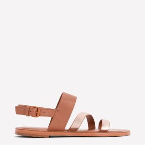 Asymmetric Sandal-Tan/Gold