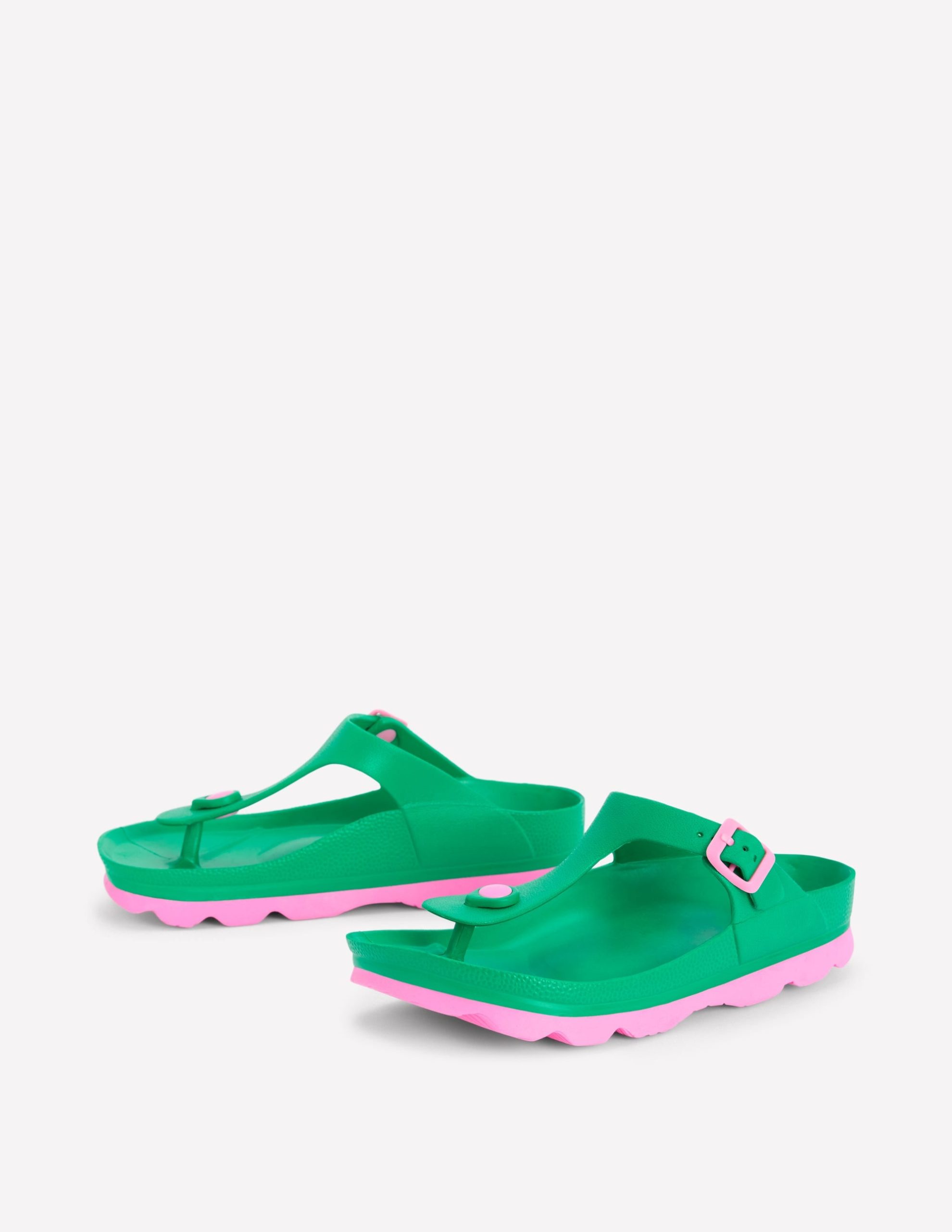 Lyla Toe Post Sandals-Green/Pink - Image 3