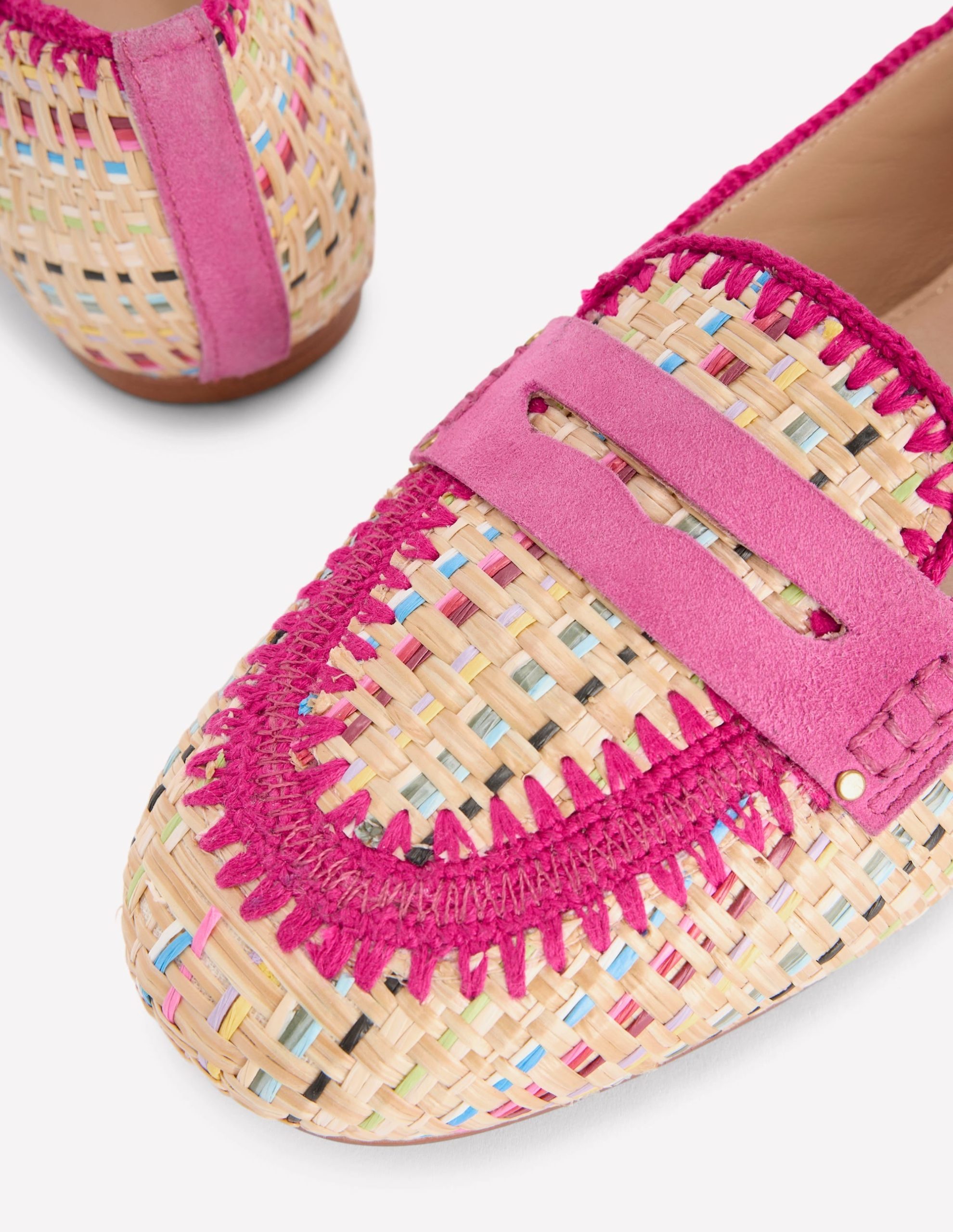 Classic Penny Loafers-Multi Raffia - Image 4