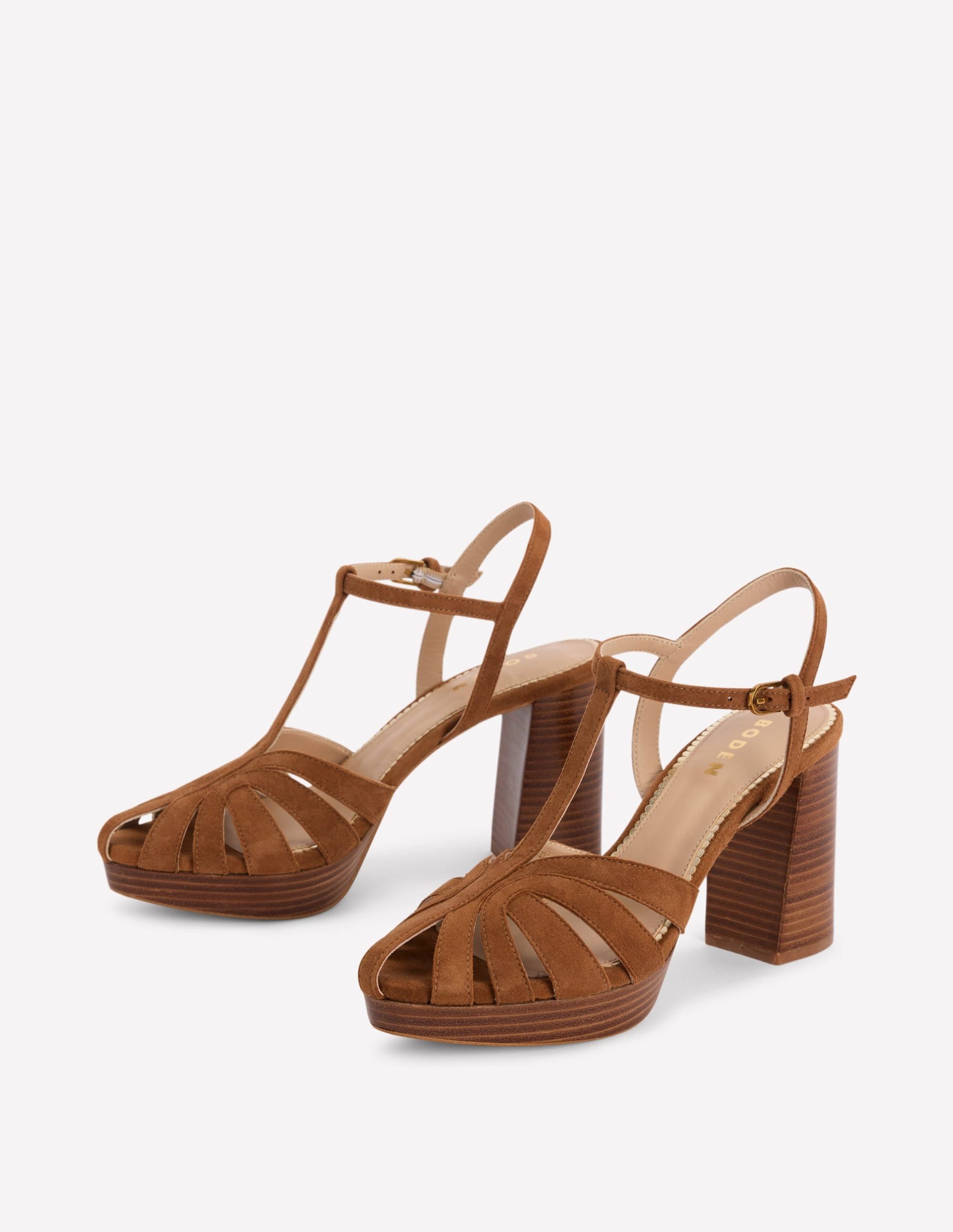 Platform Cage Sandals-Tan - Image 3