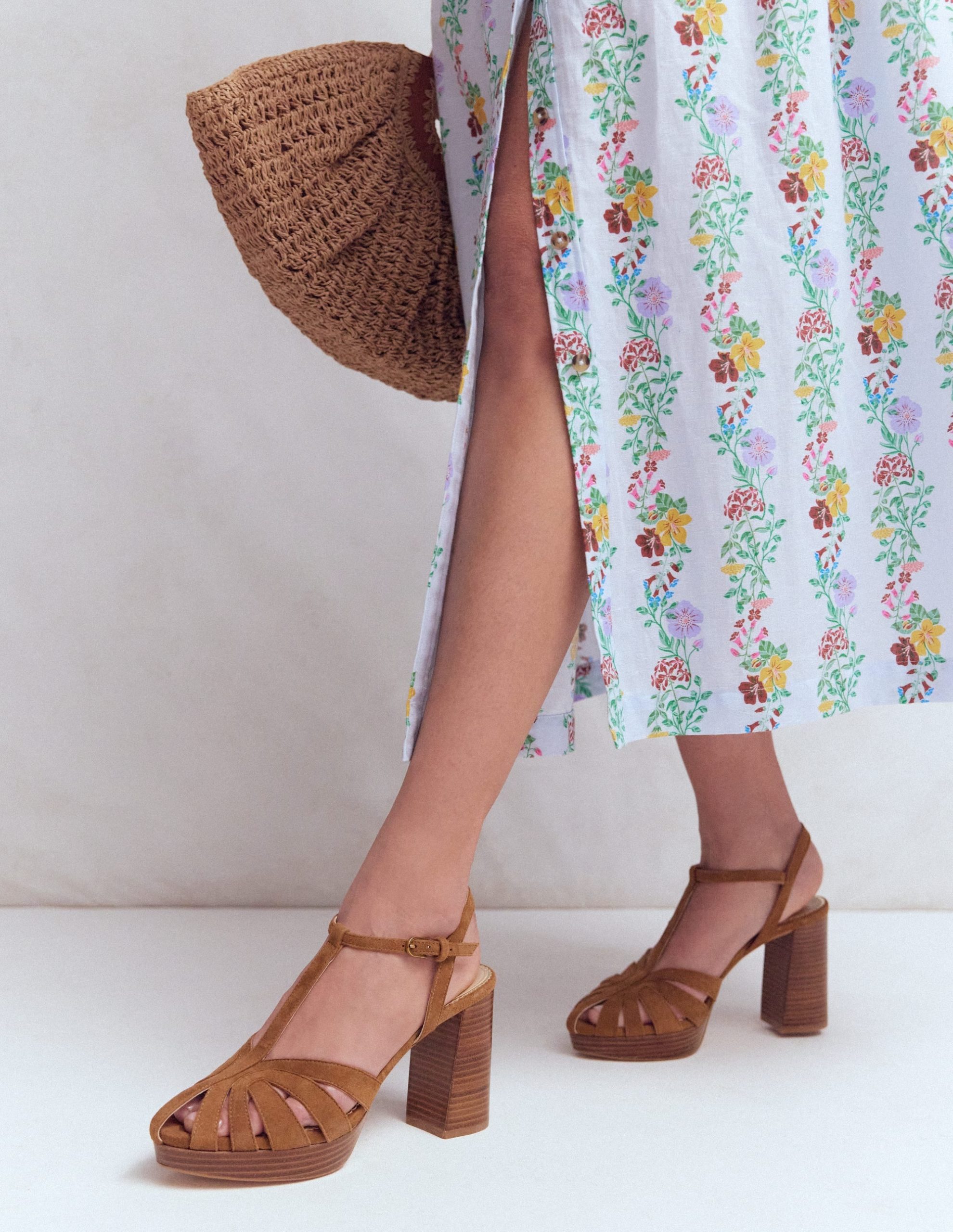 Platform Cage Sandals-Tan - Image 2