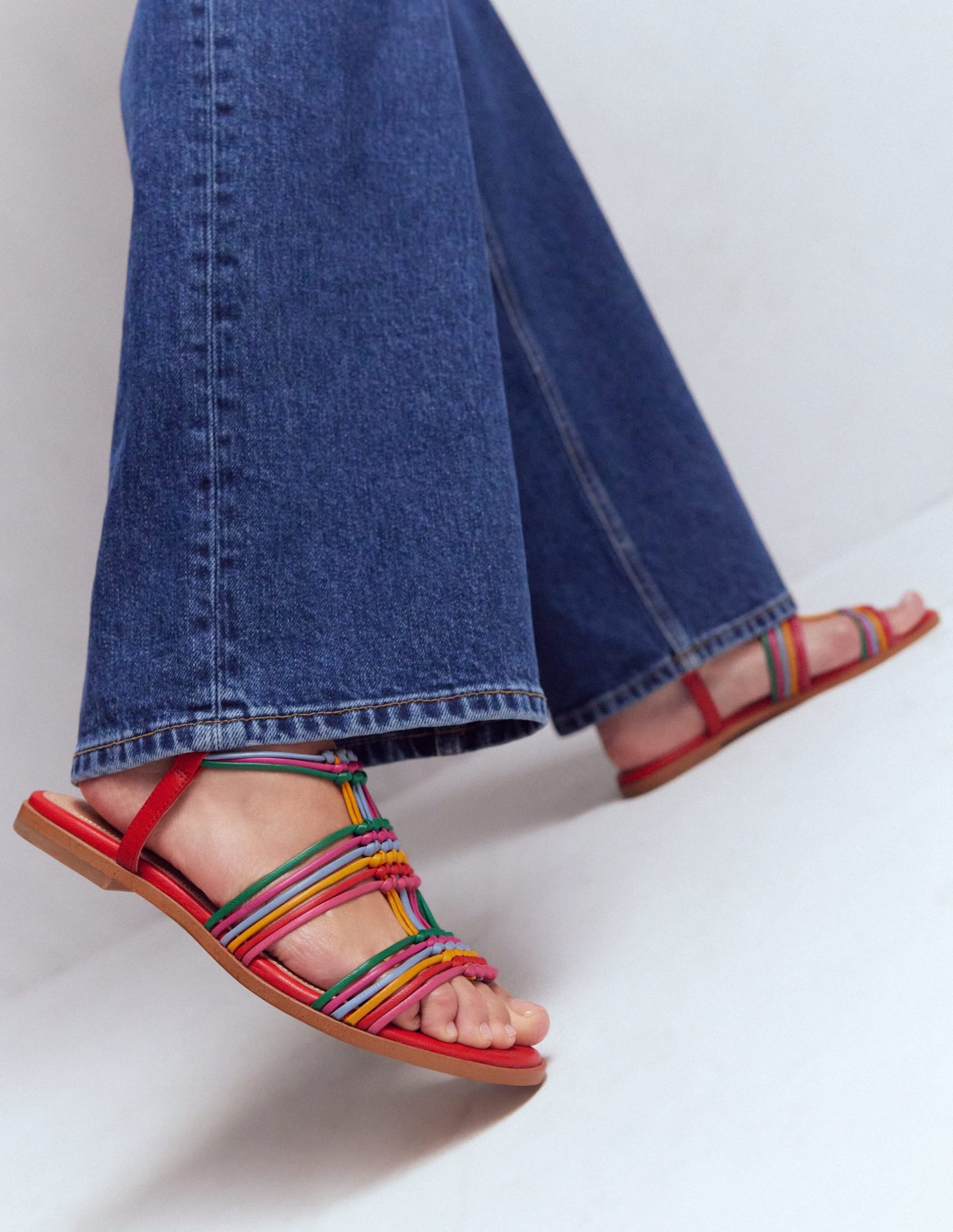 Multi Strap Knot Sandal-Multi - Image 2