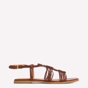 Multi Strap Knot Sandal-Tan