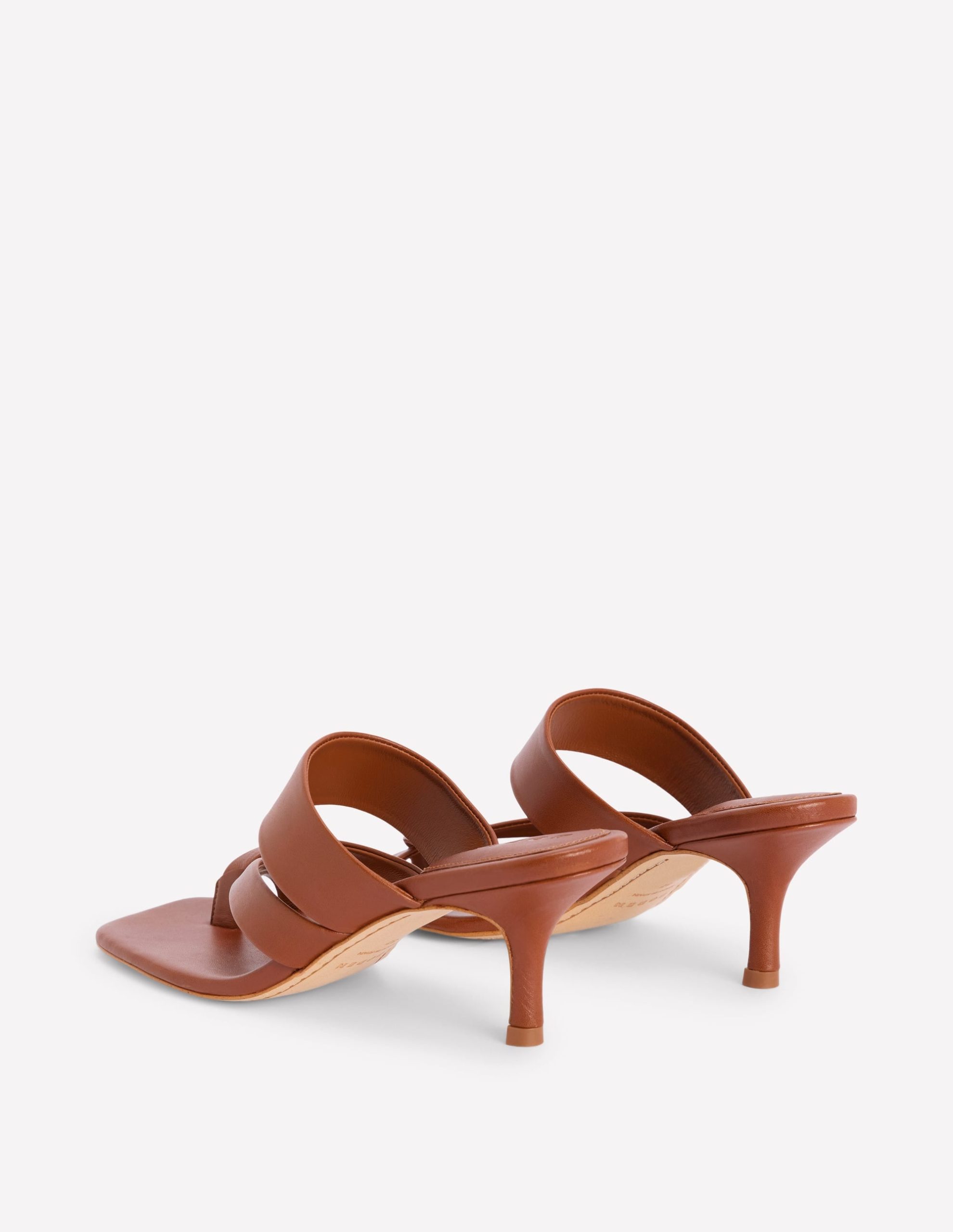 Toe Post Kitten Heels-Tan - Image 5
