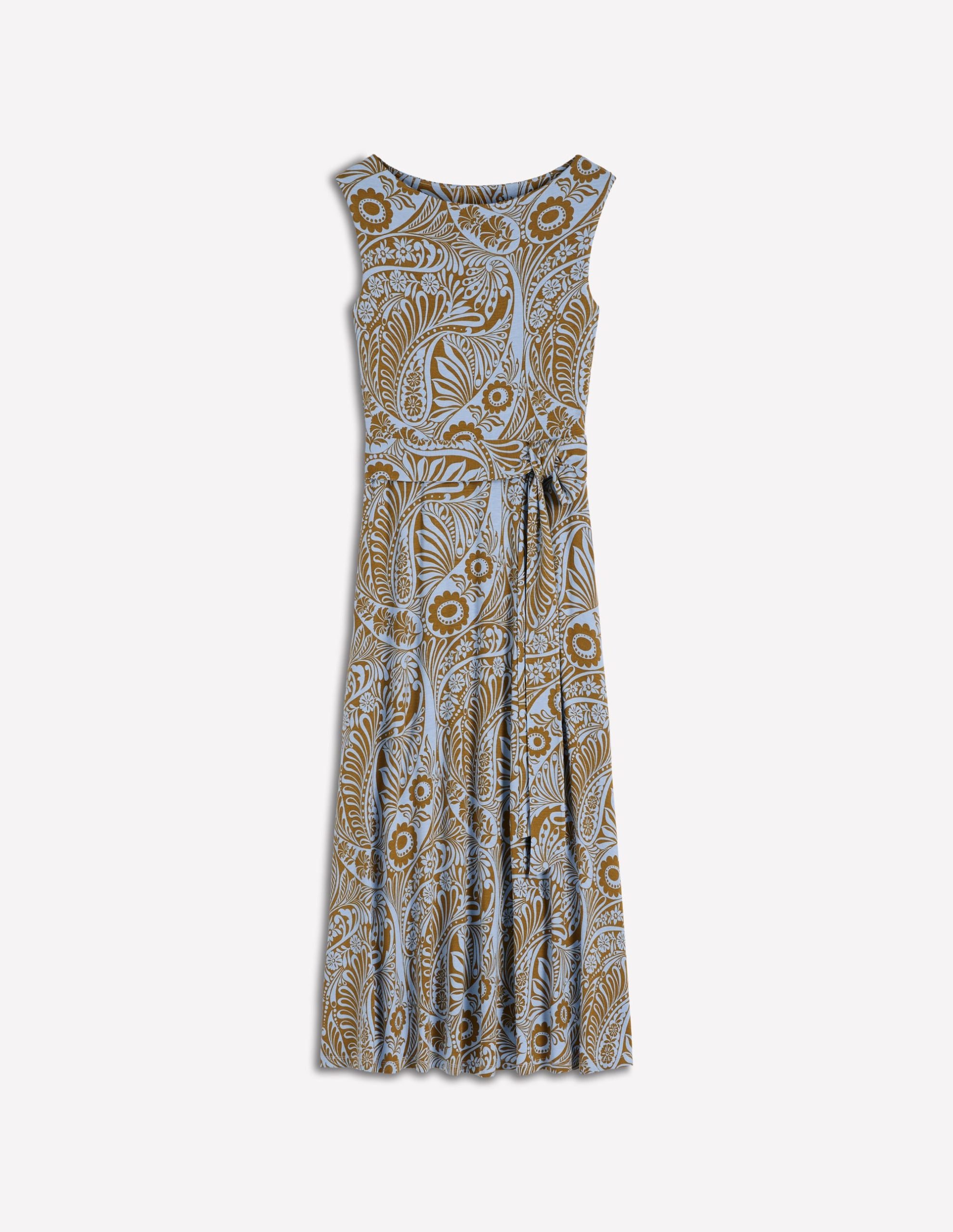 Tamsin Jersey Midi Dress-Blue. Enchanted Paisley - Image 5