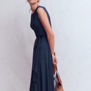 Tamsin Jersey Midi Dress-Navy