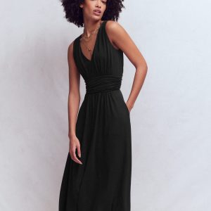 Elodie Jersey Maxi Dress-Black