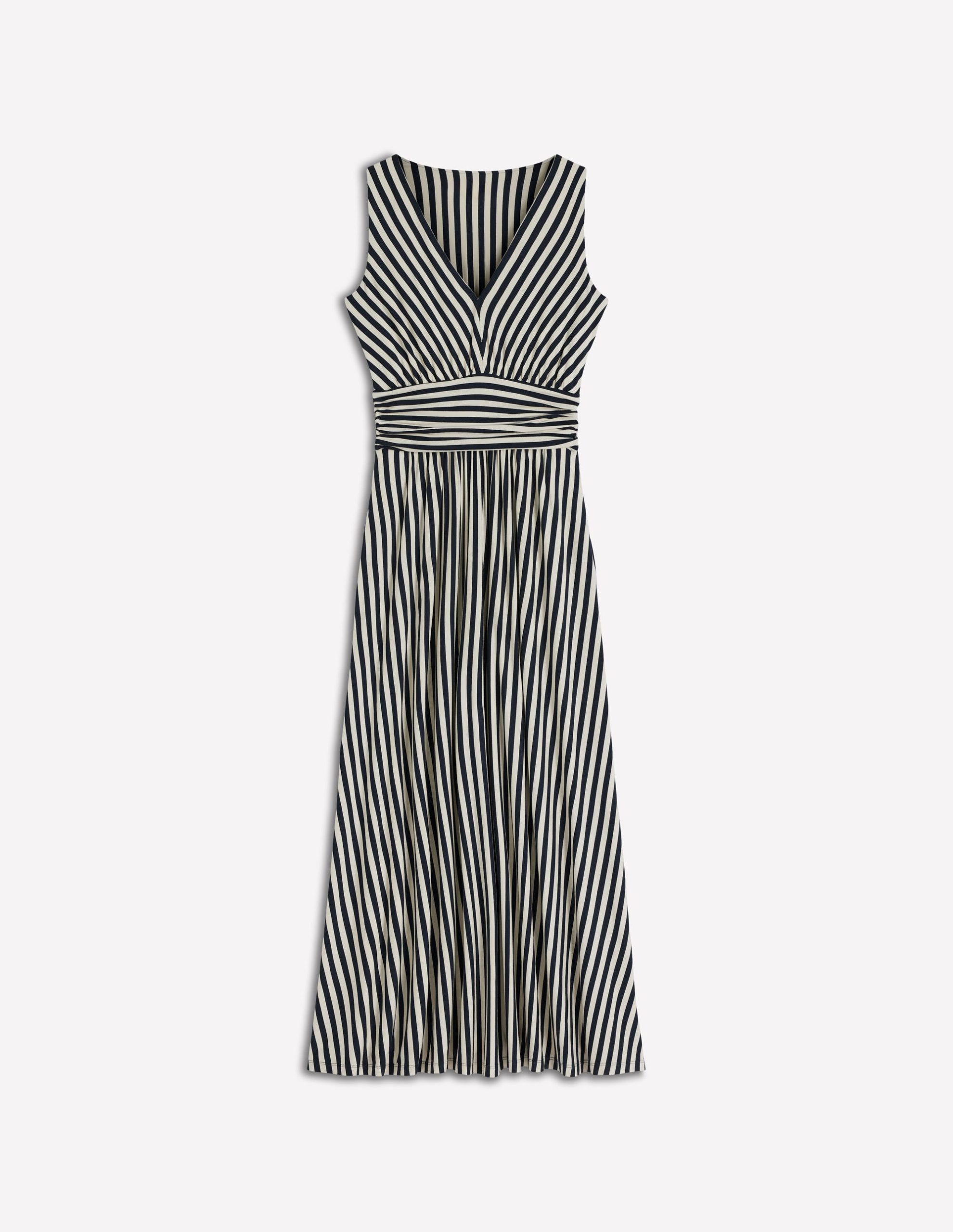 Elodie Jersey Maxi Dress-Navy and Ivory Stripe - Image 5