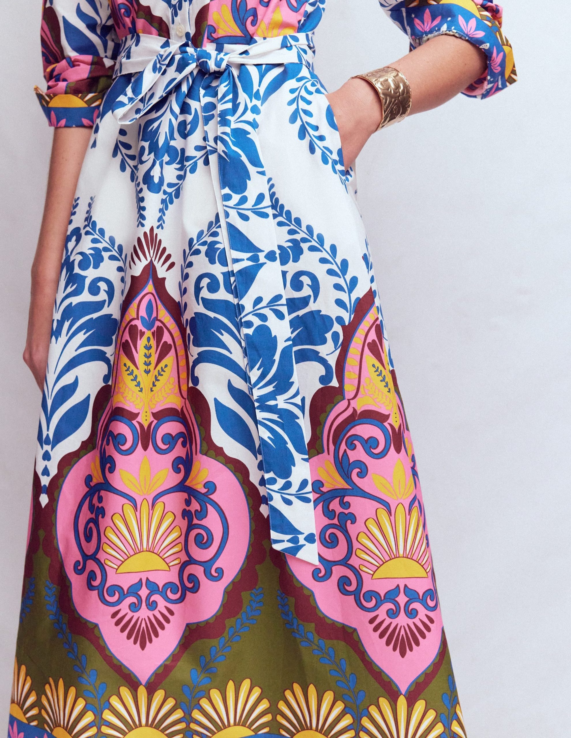 Ava Cotton Midi Dress-Multi. Ornamental Garden - Image 2