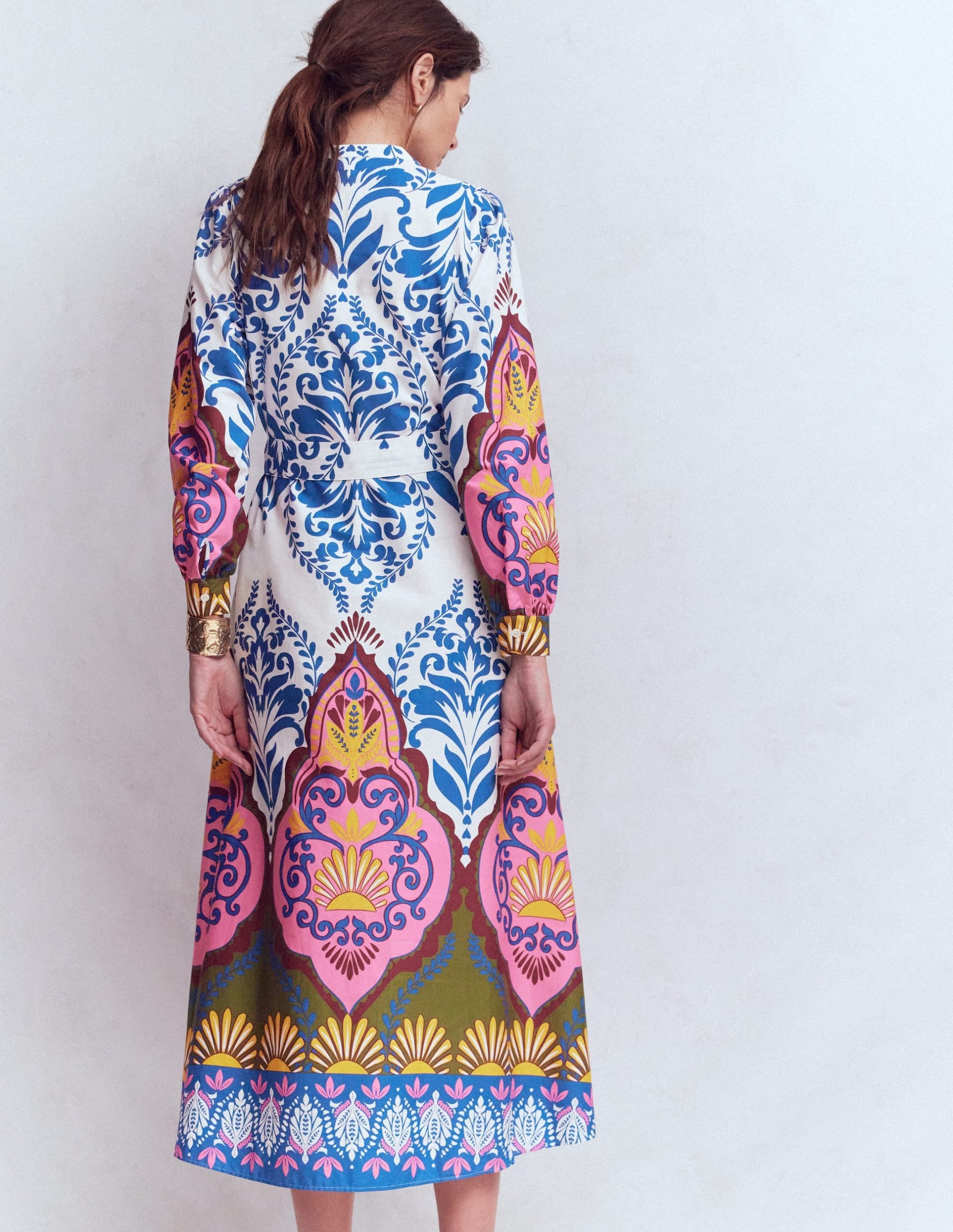Ava Cotton Midi Dress-Multi. Ornamental Garden - Image 3