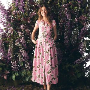 Arabella Cotton Maxi Dress-Pink Radiant Bloom