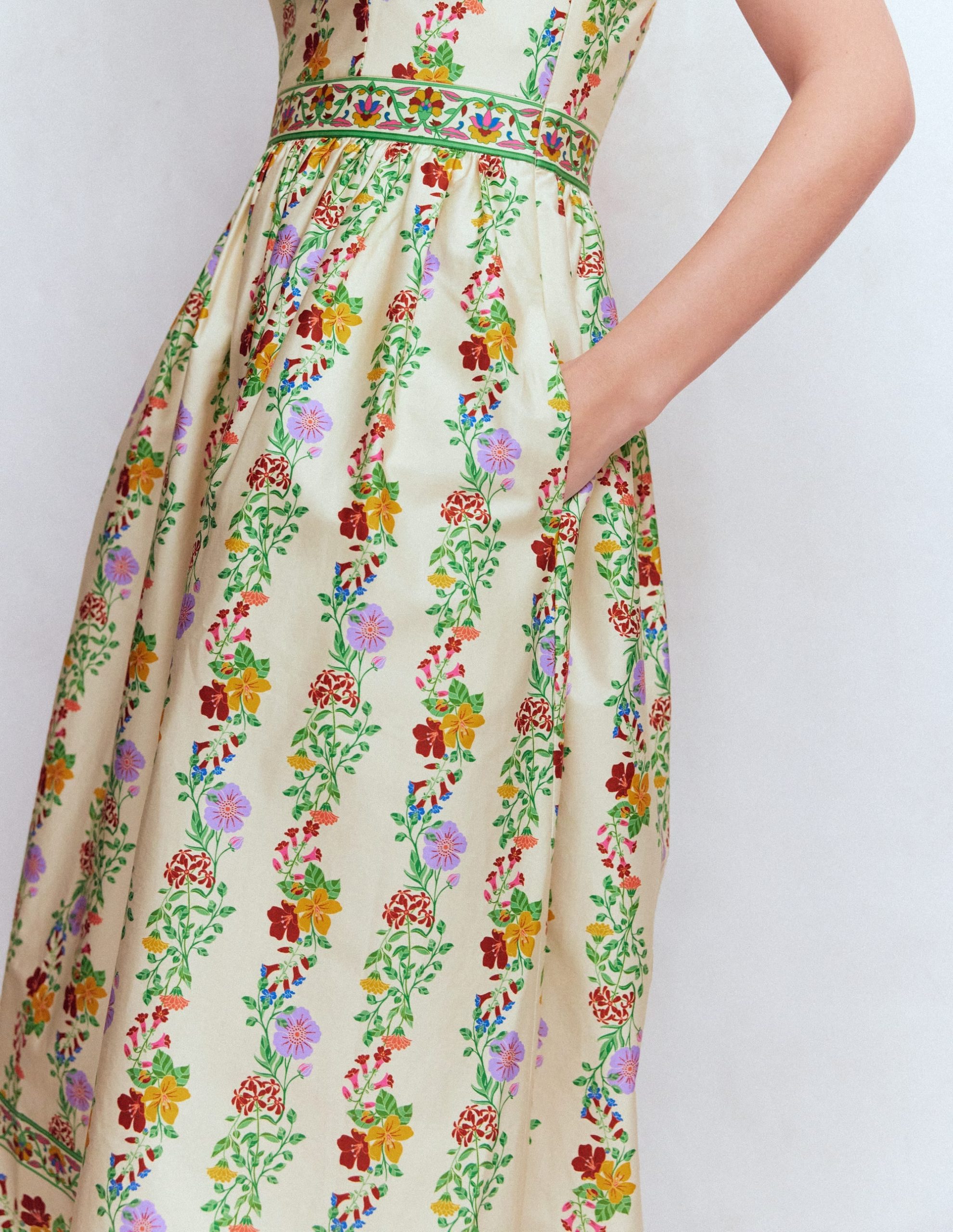 Square Neck Occasion Dress-Ivory. Blossom Trail - Image 5