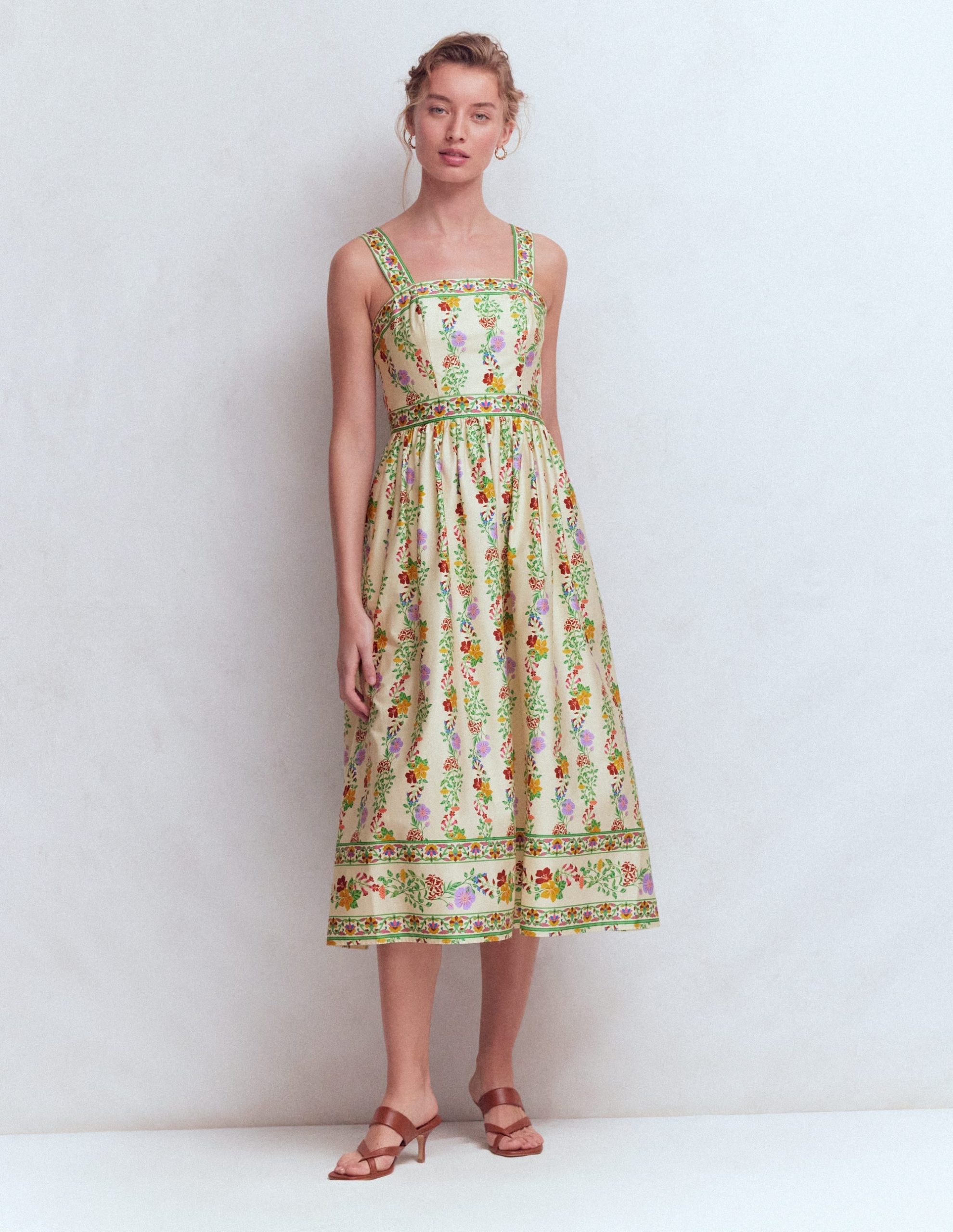 Square Neck Occasion Dress-Ivory. Blossom Trail - Image 7