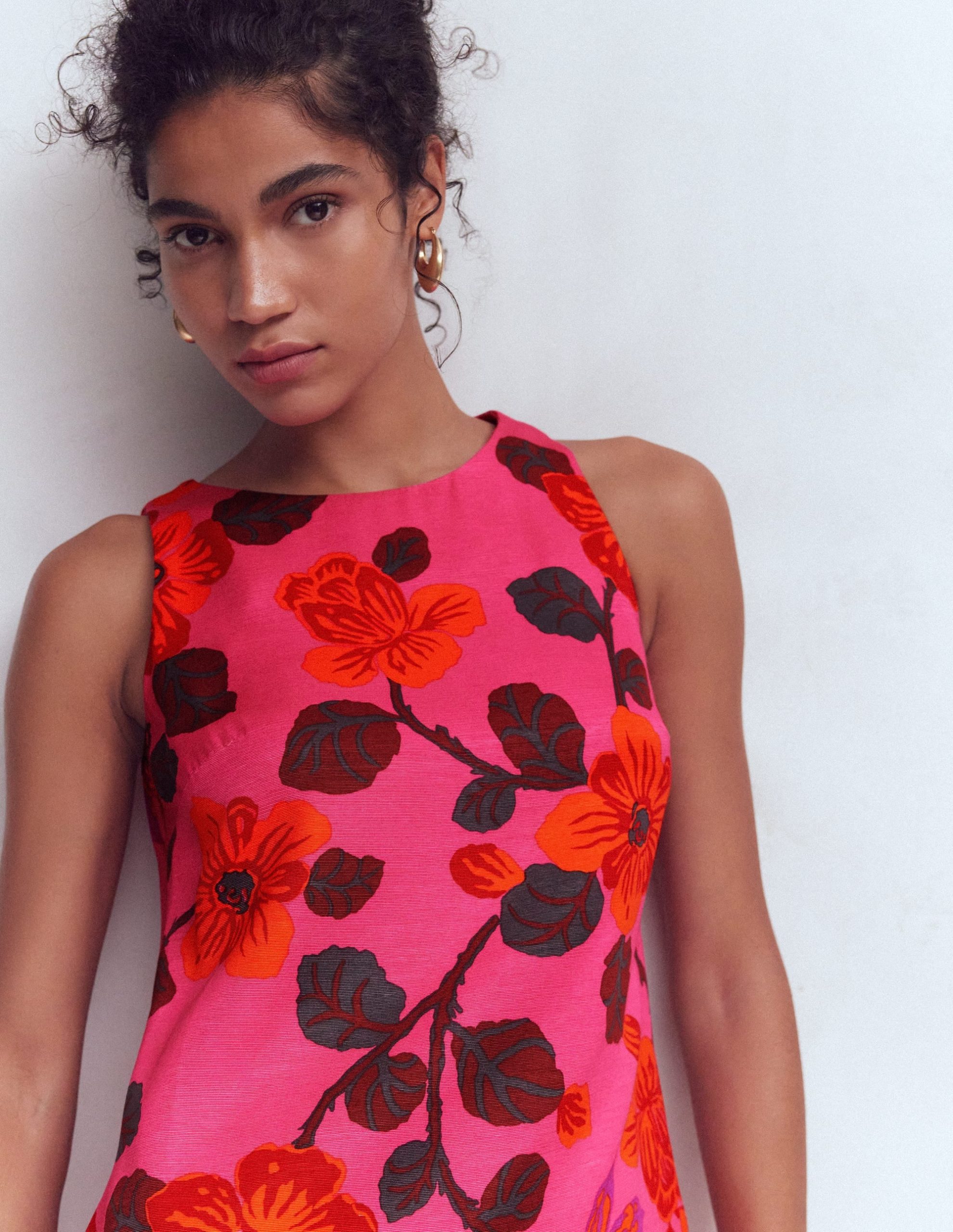 Classic Shift Dress-Pink. Elaborate Blossom - Image 2